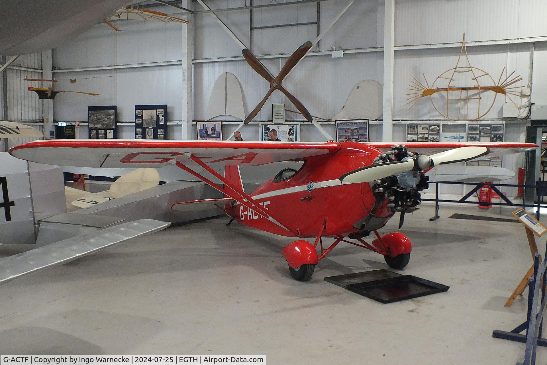 G-ACTF, 1932 Comper CLA-7 Swift C/N S32/9, Comper CLA-7 Swift at the Shuttleworth Collection, Biggleswade