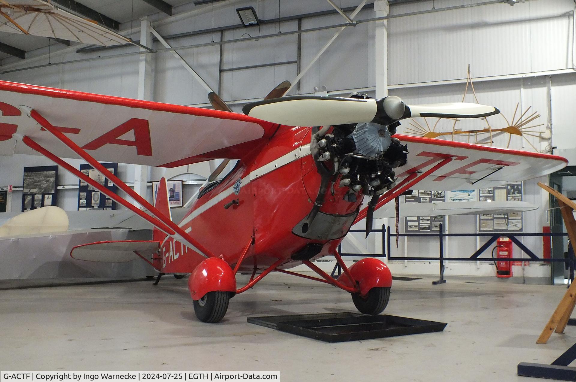 G-ACTF, 1932 Comper CLA-7 Swift C/N S32/9, Comper CLA-7 Swift at the Shuttleworth Collection, Biggleswade