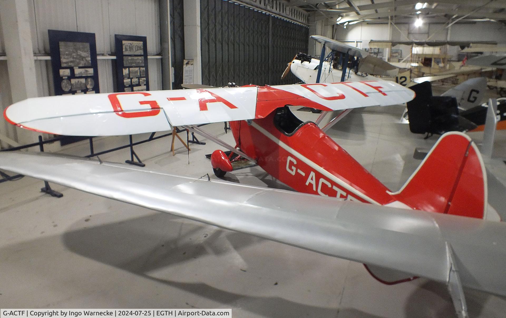 G-ACTF, 1932 Comper CLA-7 Swift C/N S32/9, Comper CLA-7 Swift at the Shuttleworth Collection, Biggleswade
