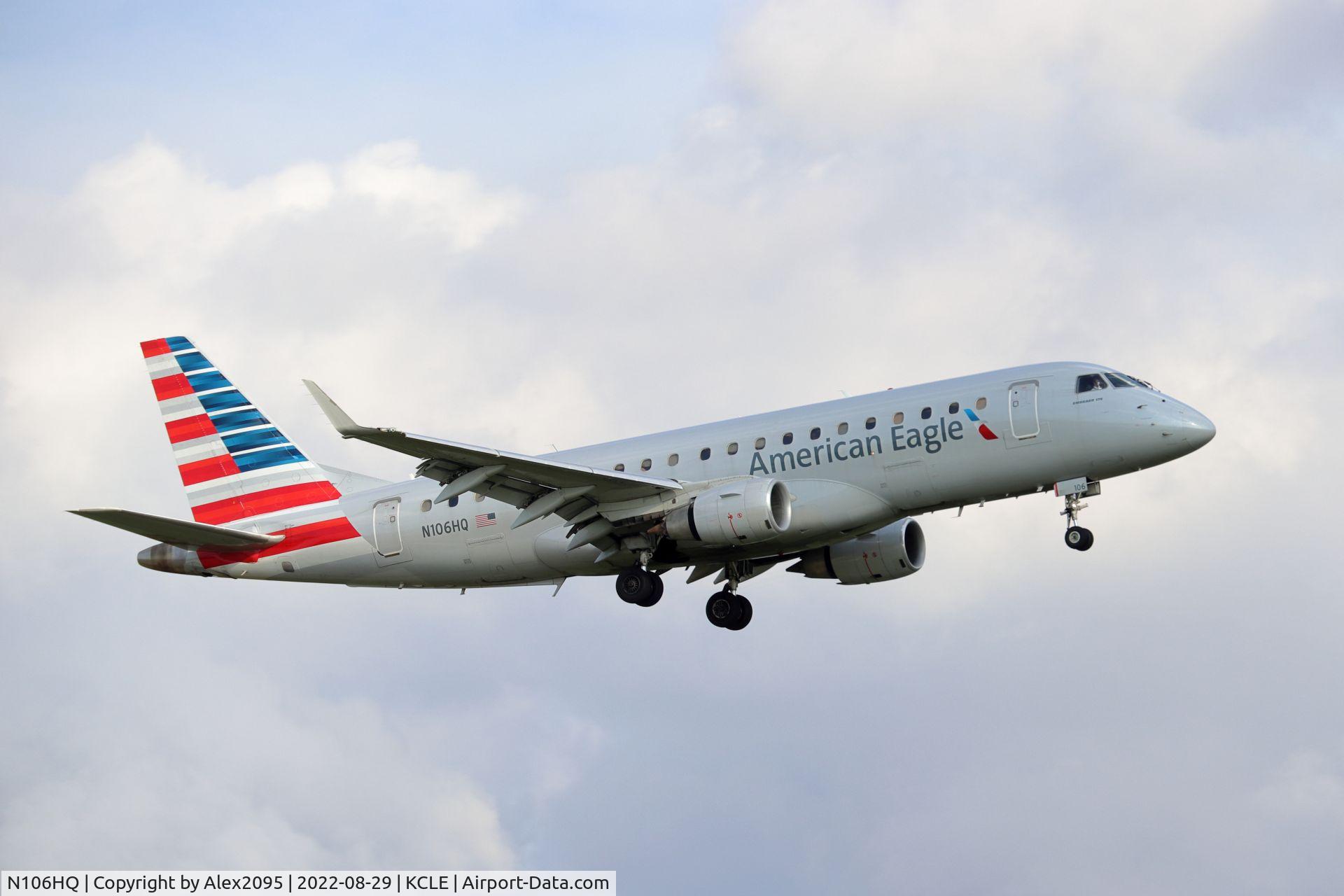 N106HQ, 2007 Embraer 175LR (ERJ-170-200LR) C/N 17000164, American Eagle #4765 KJFK-KCLE