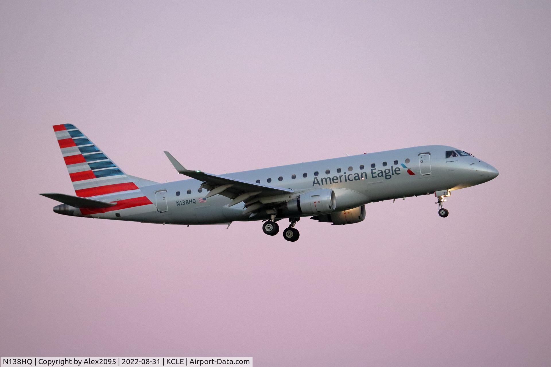 N138HQ, 2008 Embraer 175LR (ERJ-170-200LR) C/N 17000234, American Eagle #4528 KPHL-KCLE