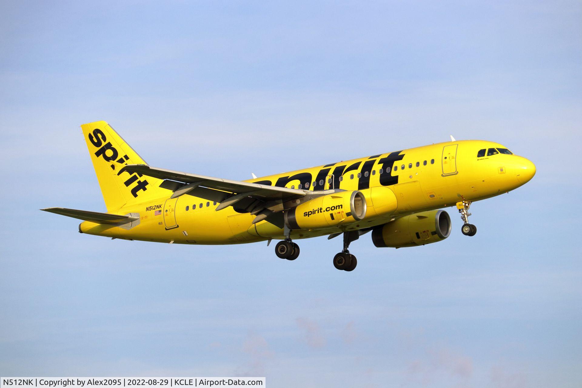 N512NK, 2006 Airbus A319-132 C/N 2673, Spirit #179 KMYR-KCLE
