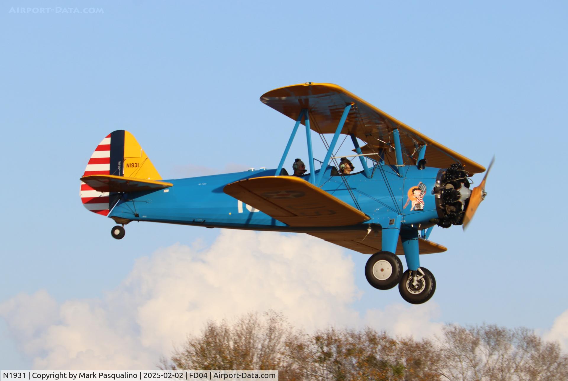 N1931, 1943 Boeing A75N1(PT17) C/N 75-8777, Stearman