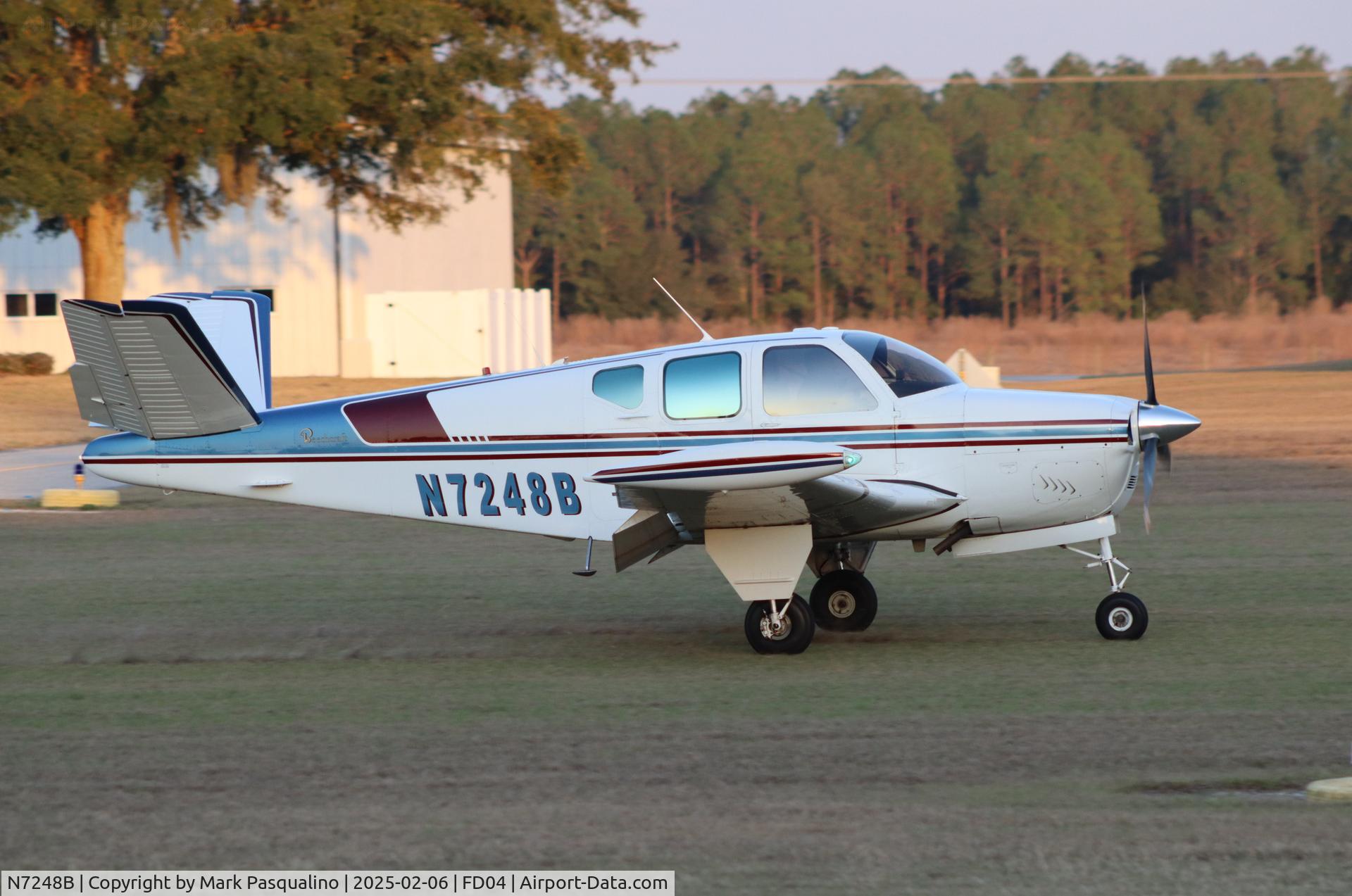 N7248B, 1958 Beech J35 Bonanza C/N D-5584, Beech J35