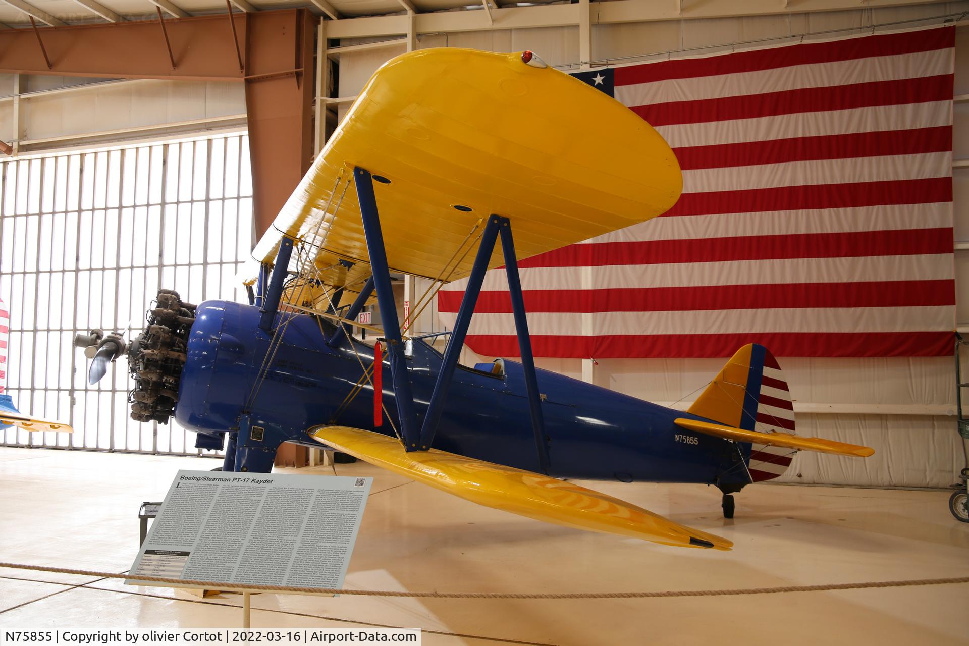 N75855, 1943 Boeing E75 C/N 75-5413, march 2022