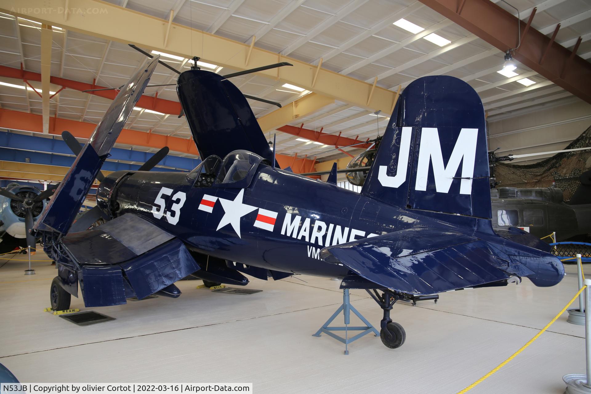 N53JB, 1942 Vought F4U-4 Corsair C/N 8423, march 2022