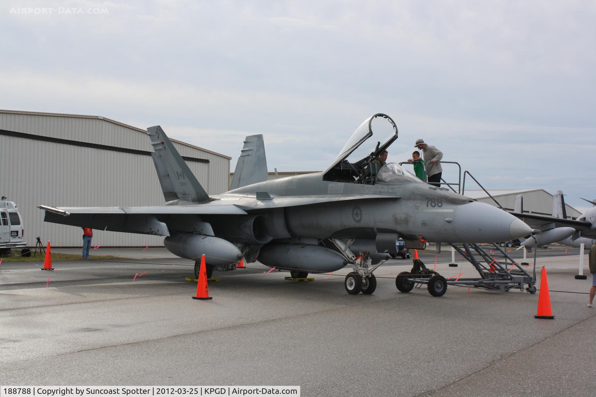 188788, 1987 McDonnell Douglas CF-188A Hornet C/N 0599/A506, Royal Canadian Air Force CF-188 Hornet on display at the Florida International Air Show