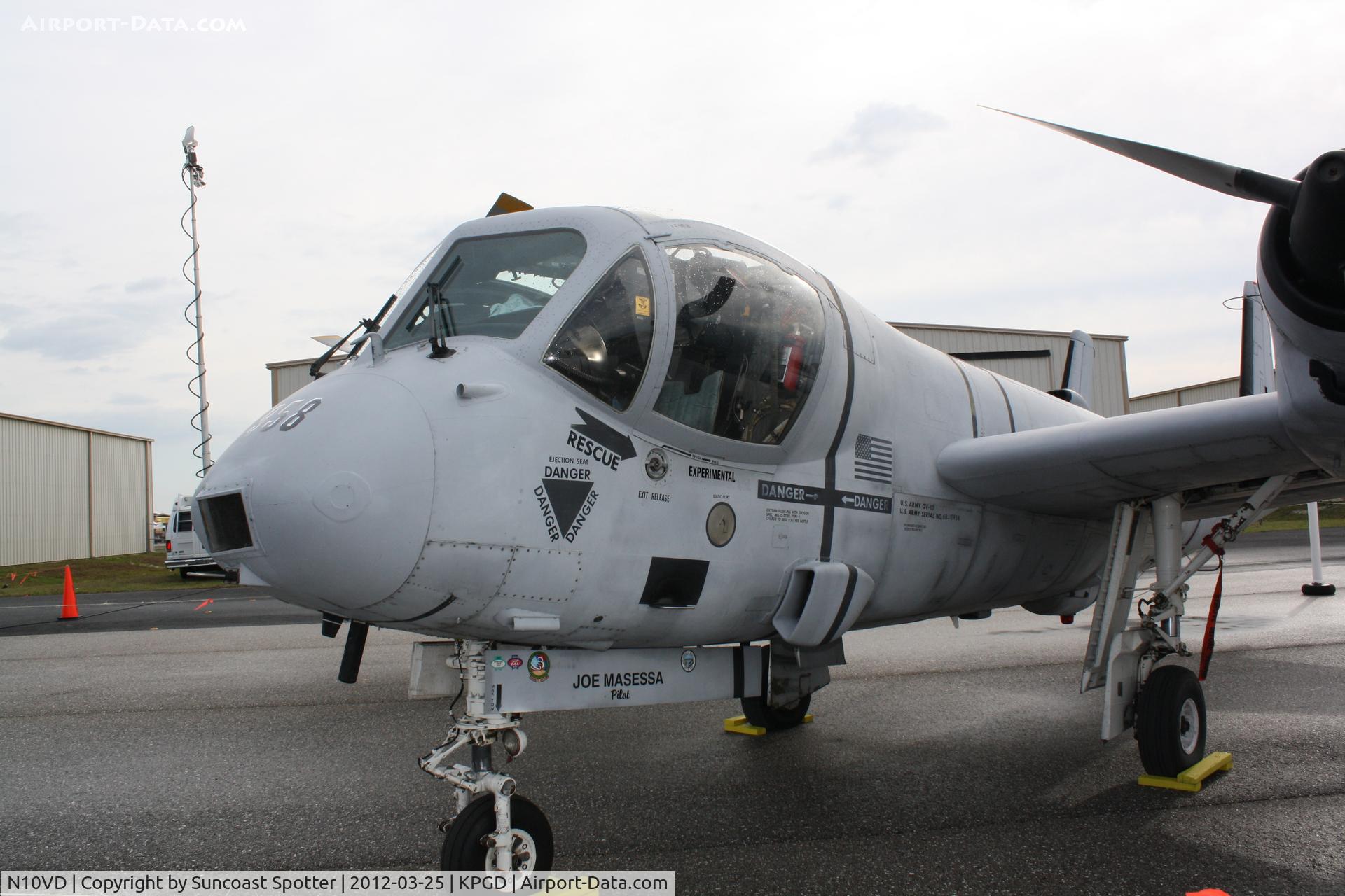 N10VD, 1968 Grumman OV-1D Mohawk C/N 162C, OV-1 Mohawk on static display at the Florida International Air Show