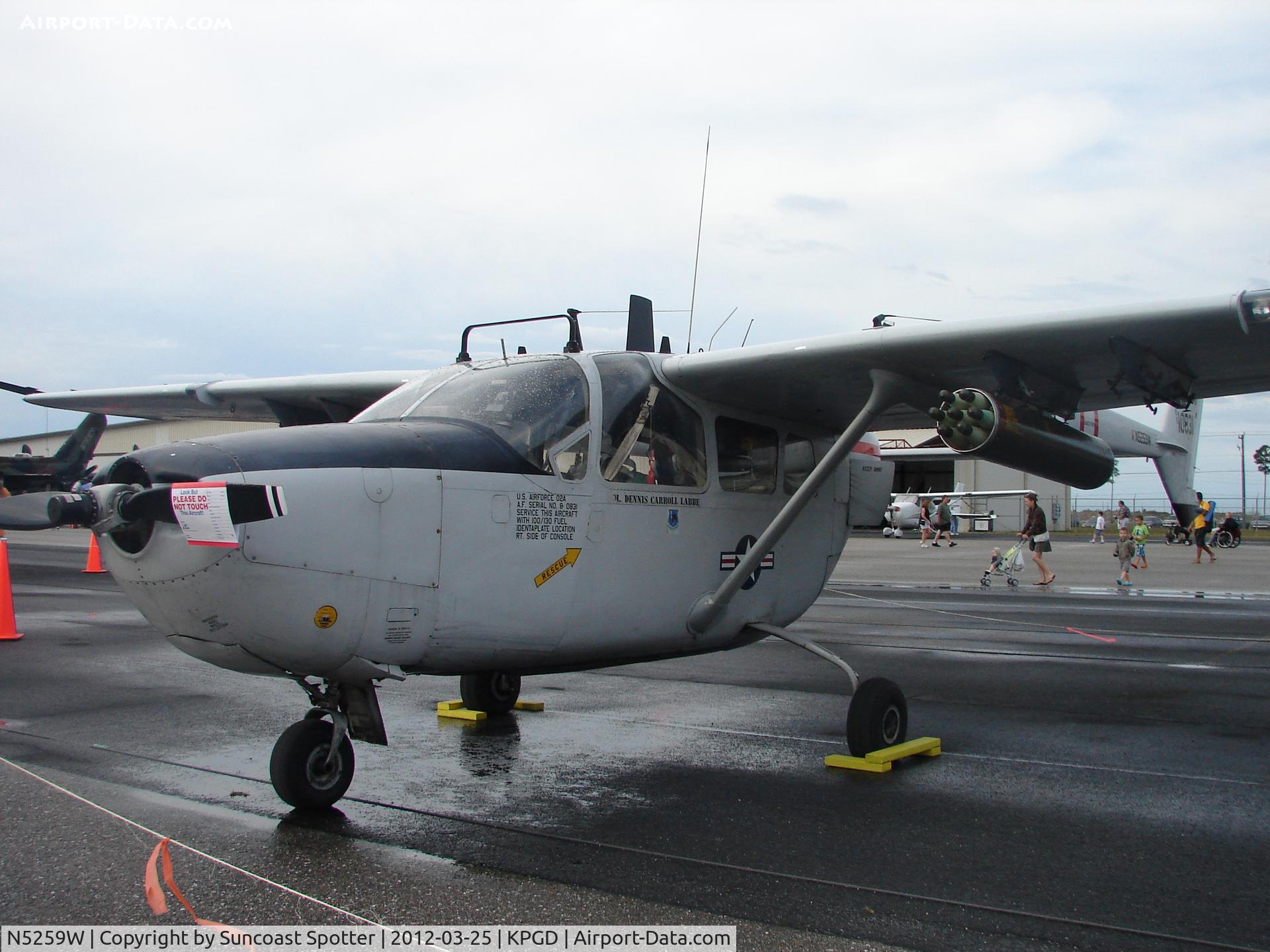 N5259W, 1968 Cessna M337B (O-2A) Super Skymaster C/N 337M-0196 (68-10831), O-2 Skymaster on display at Florida International Air Show