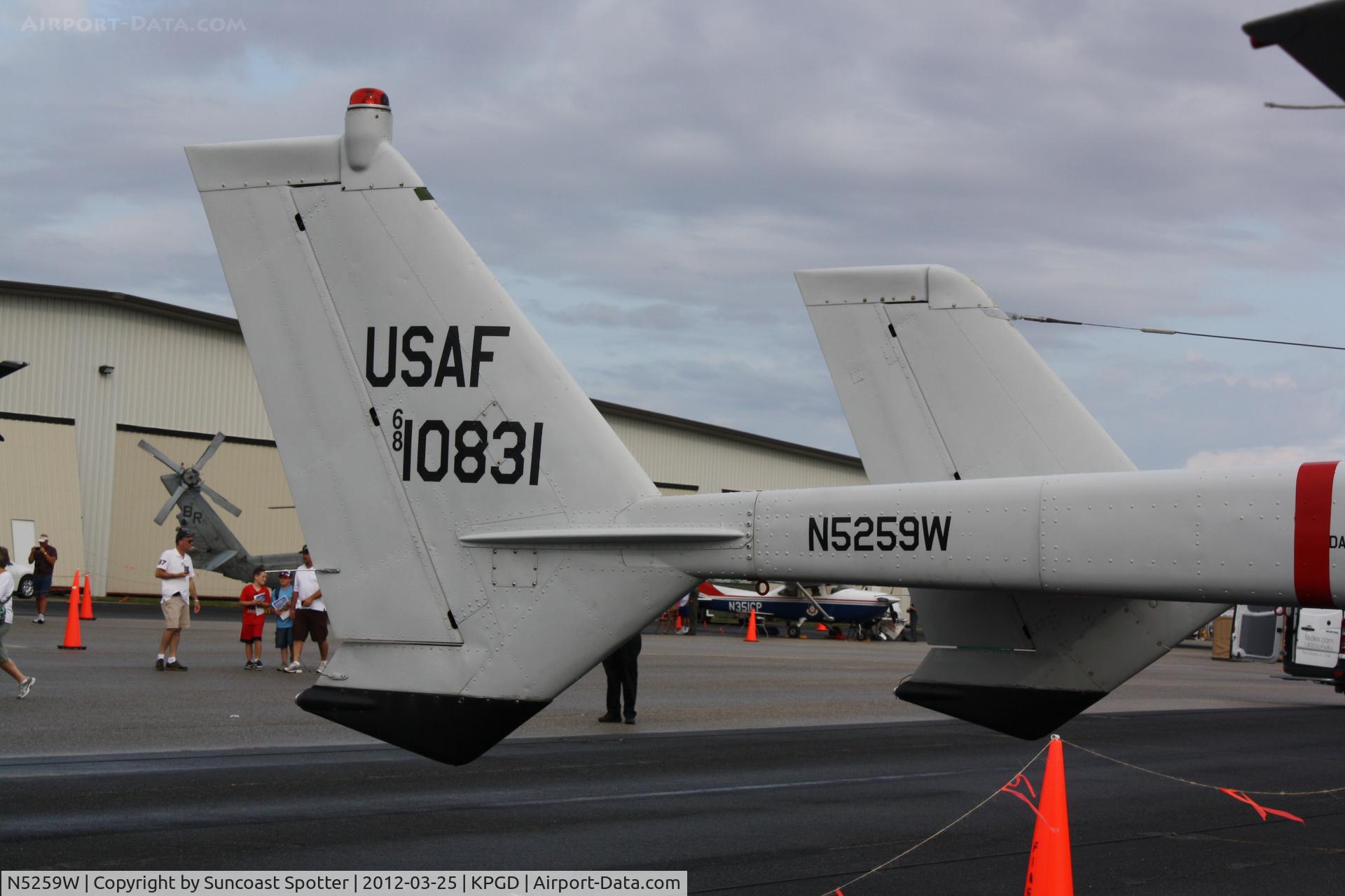 N5259W, 1968 Cessna M337B (O-2A) Super Skymaster C/N 337M-0196 (68-10831), O-2 Skymaster on display at Florida International Air Show