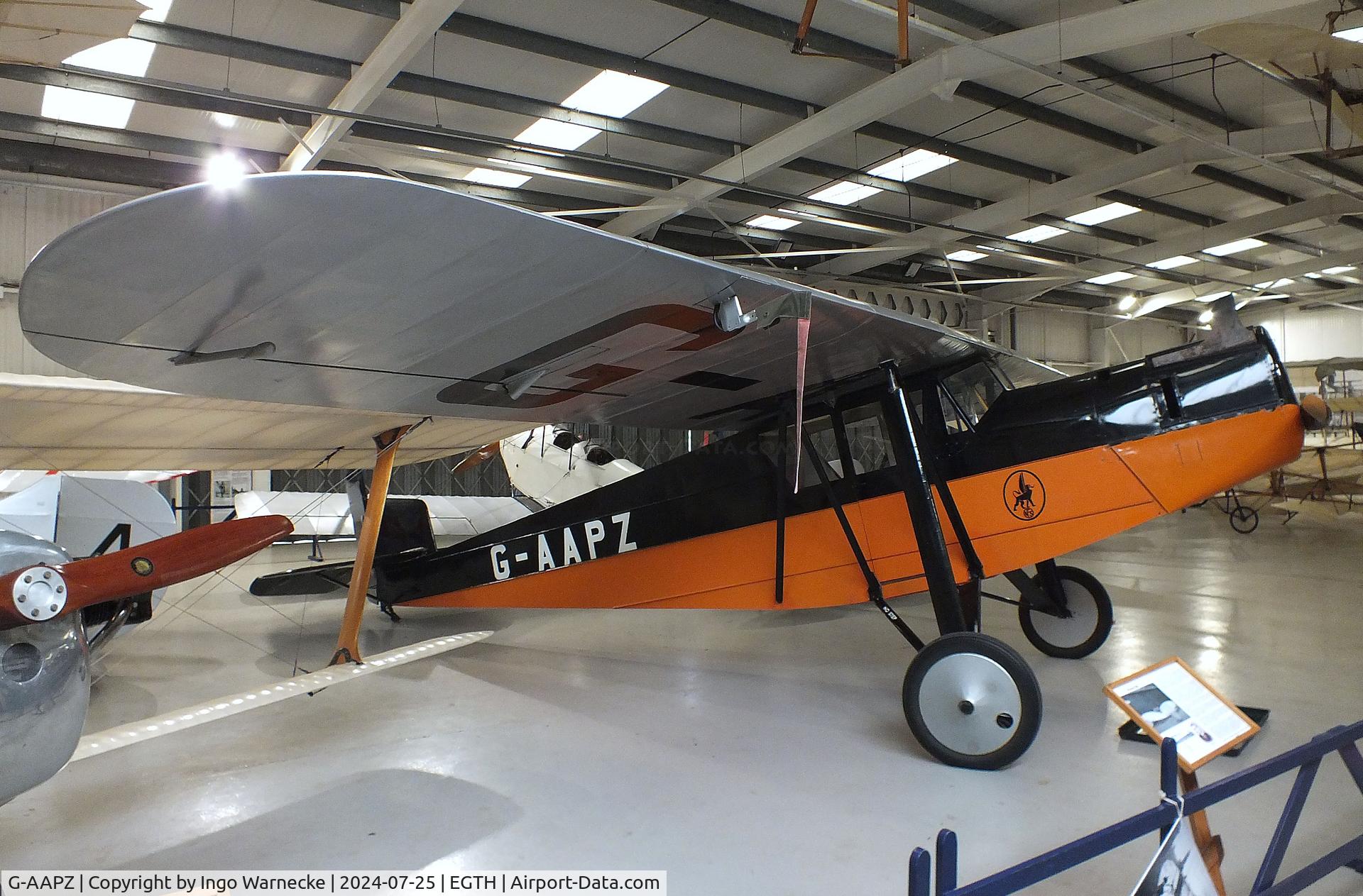 G-AAPZ, 1930 Desoutter MKI C/N D.25, Desoutter Mk I (british license built Koolhoven F.K.41) at the Shuttleworth Collection, Biggleswade
