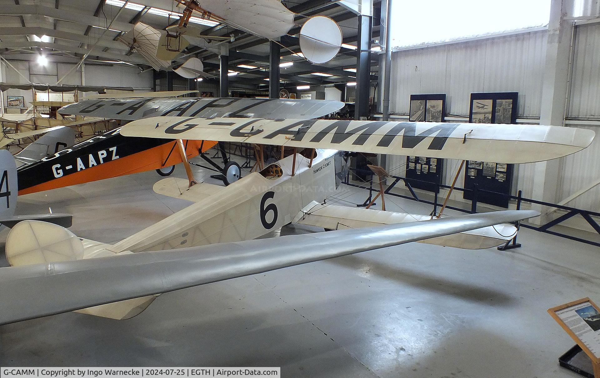 G-CAMM, 1992 Hawker Cygnet Replica C/N PFA 077-10245, Hawker Cygnet replica at the Shuttleworth Collection, Biggleswade