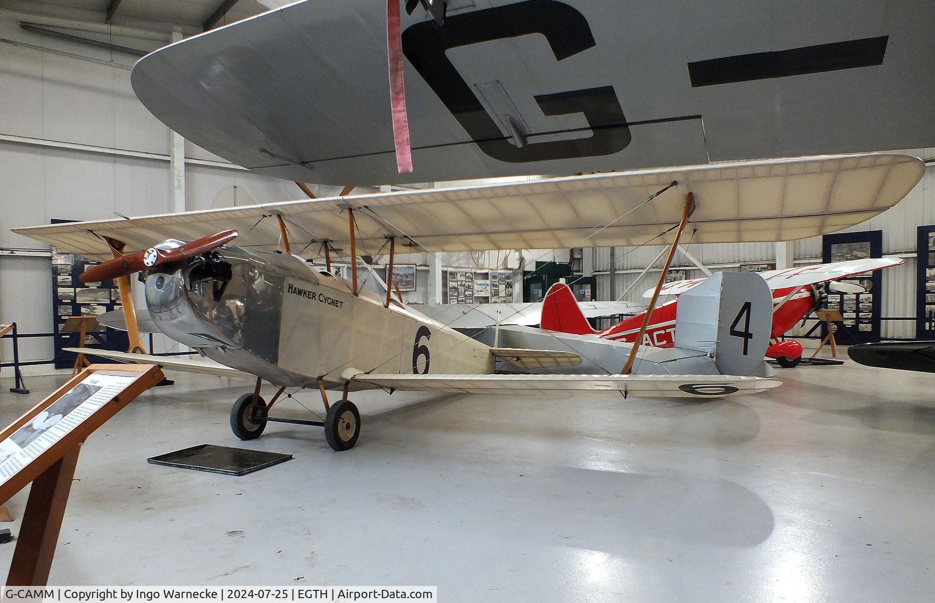 G-CAMM, 1992 Hawker Cygnet Replica C/N PFA 077-10245, Hawker Cygnet replica at the Shuttleworth Collection, Biggleswade