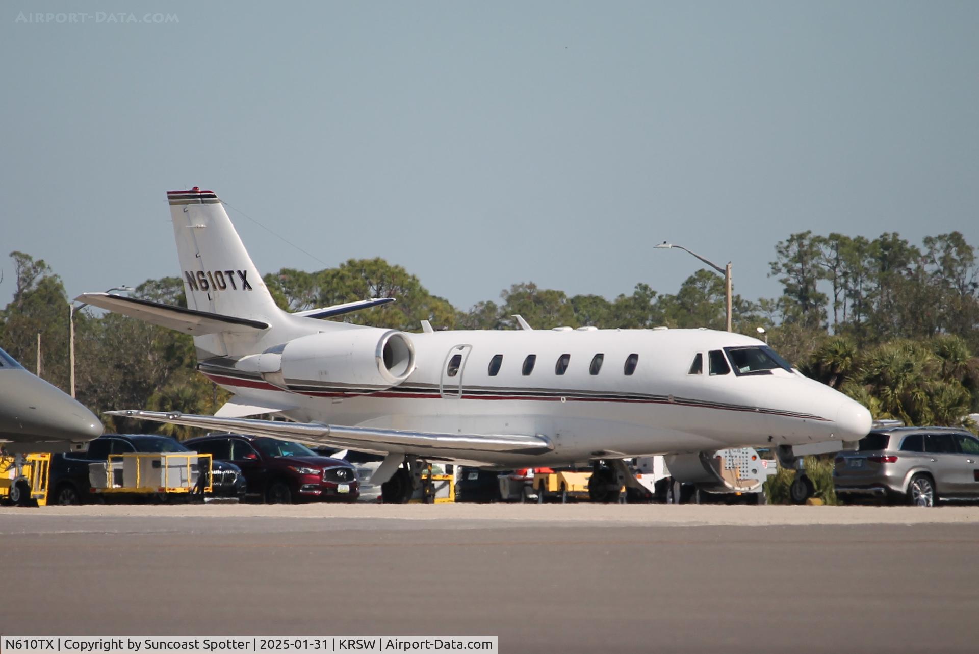 N610TX, 2002 Cessna 560XL Citation Excel C/N 560-5312, Citation 610TX sits on the Private Sky ramp at Southwest Florida International Airport
