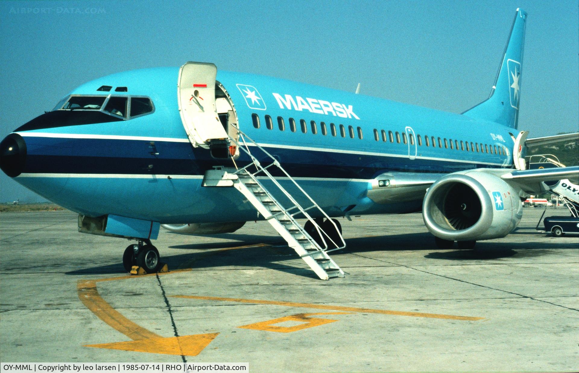 OY-MML, 1985 Boeing 737-3L9 C/N 23332, Rhodos 14.7.1985