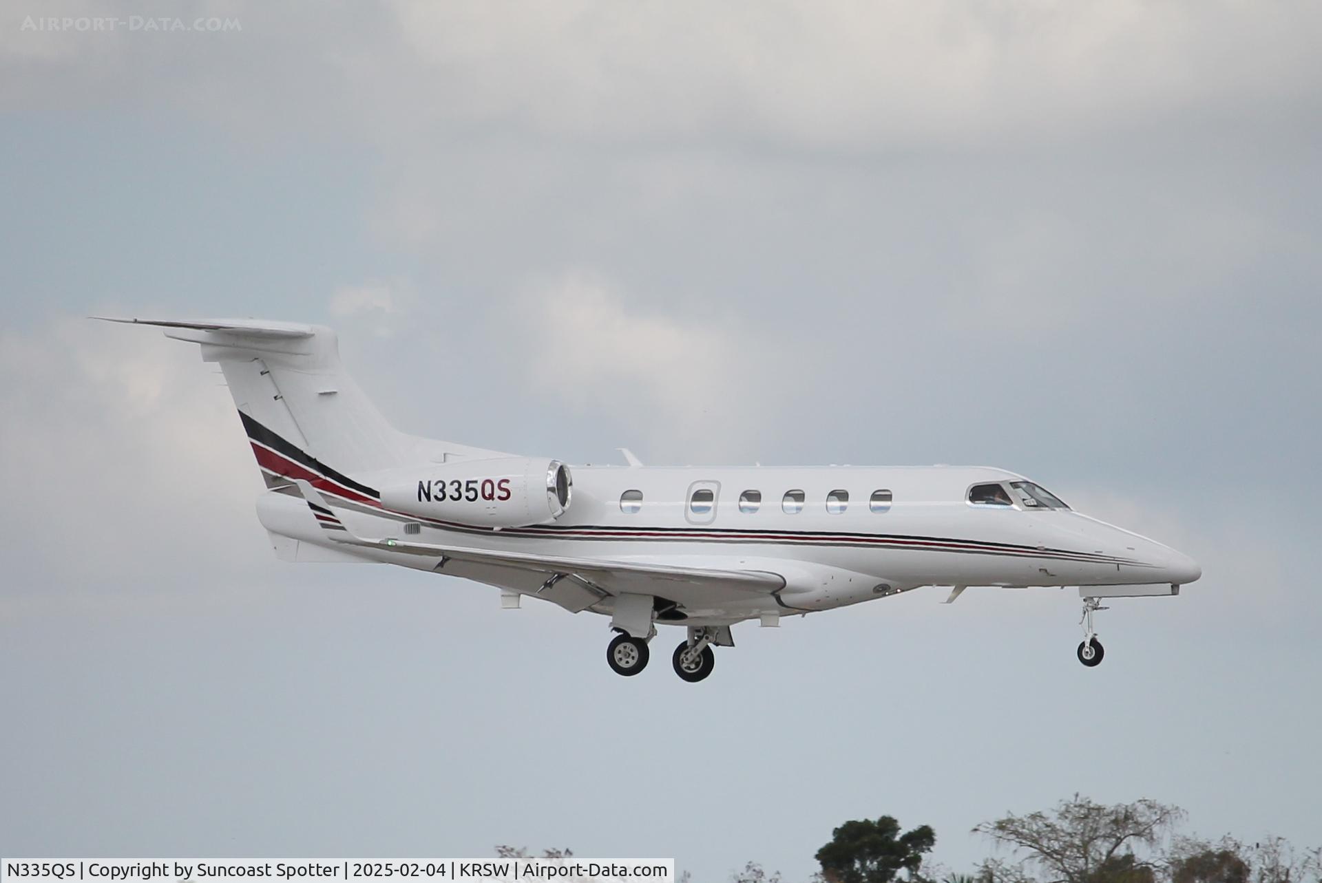 N335QS, 2014 Embraer EMB-505 Phenom 300 C/N 50500200, NetJets Flight 335 arrives on Runway 6 at Southwest Florida International Airport following flight from Austin-Bergstrom International Airport