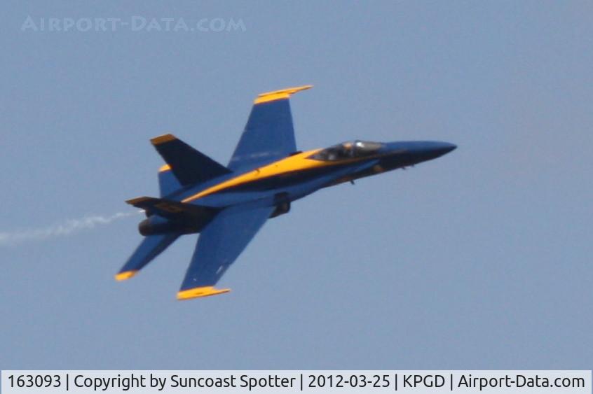 163093, McDonnell Douglas F/A-18A Hornet C/N 0475/A391, Blue Angel 6 performs during the Florida International Air Show