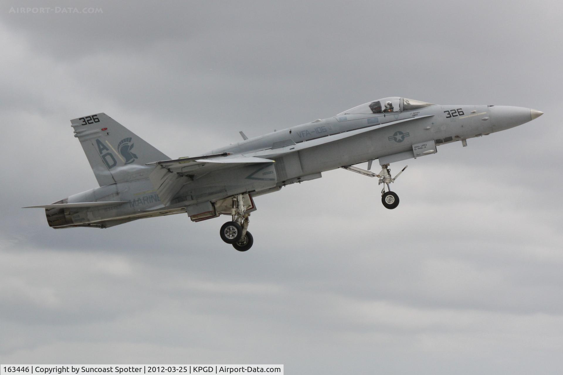 163446, 1987 McDonnell Douglas F/A-18C-23-MC Hornet C/N 652/C016, US Navy TACDEMO performs in the Florida International Air Show at the Charlotte County Airport