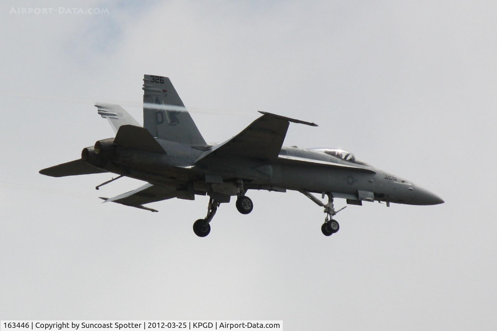 163446, 1987 McDonnell Douglas F/A-18C-23-MC Hornet C/N 652/C016, US Navy TACDEMO performs in the Florida International Air Show at the Charlotte County Airport
