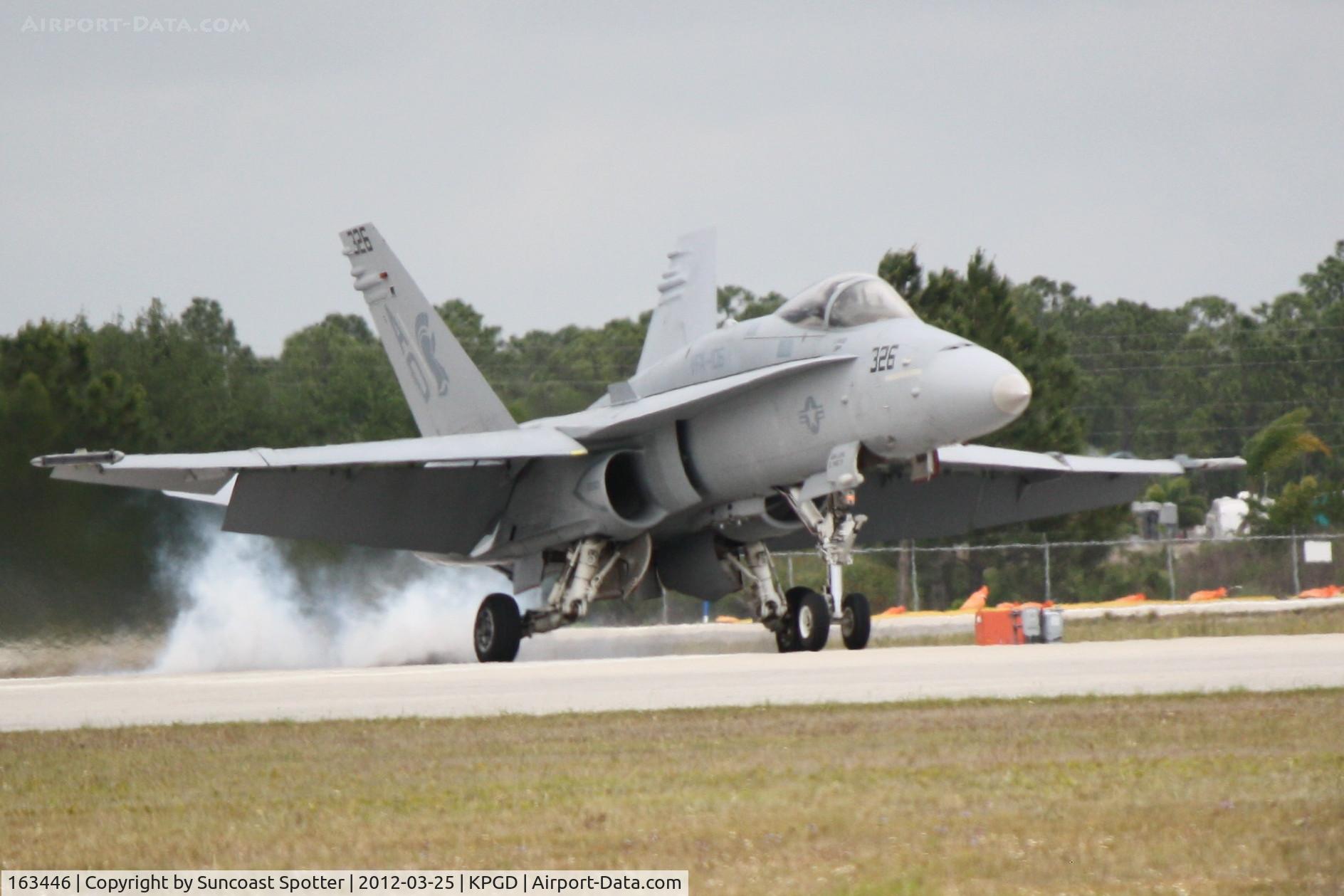 163446, 1987 McDonnell Douglas F/A-18C-23-MC Hornet C/N 652/C016, US Navy TACDEMO performs in the Florida International Air Show at the Charlotte County Airport
