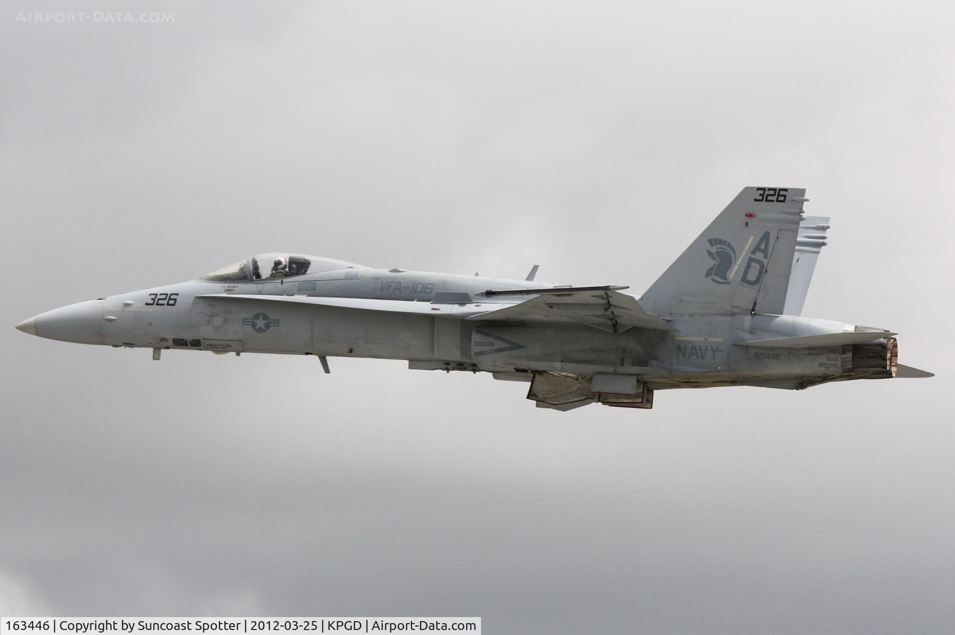 163446, 1987 McDonnell Douglas F/A-18C-23-MC Hornet C/N 652/C016, US Navy TACDEMO performs in the Florida International Air Show at the Charlotte County Airport