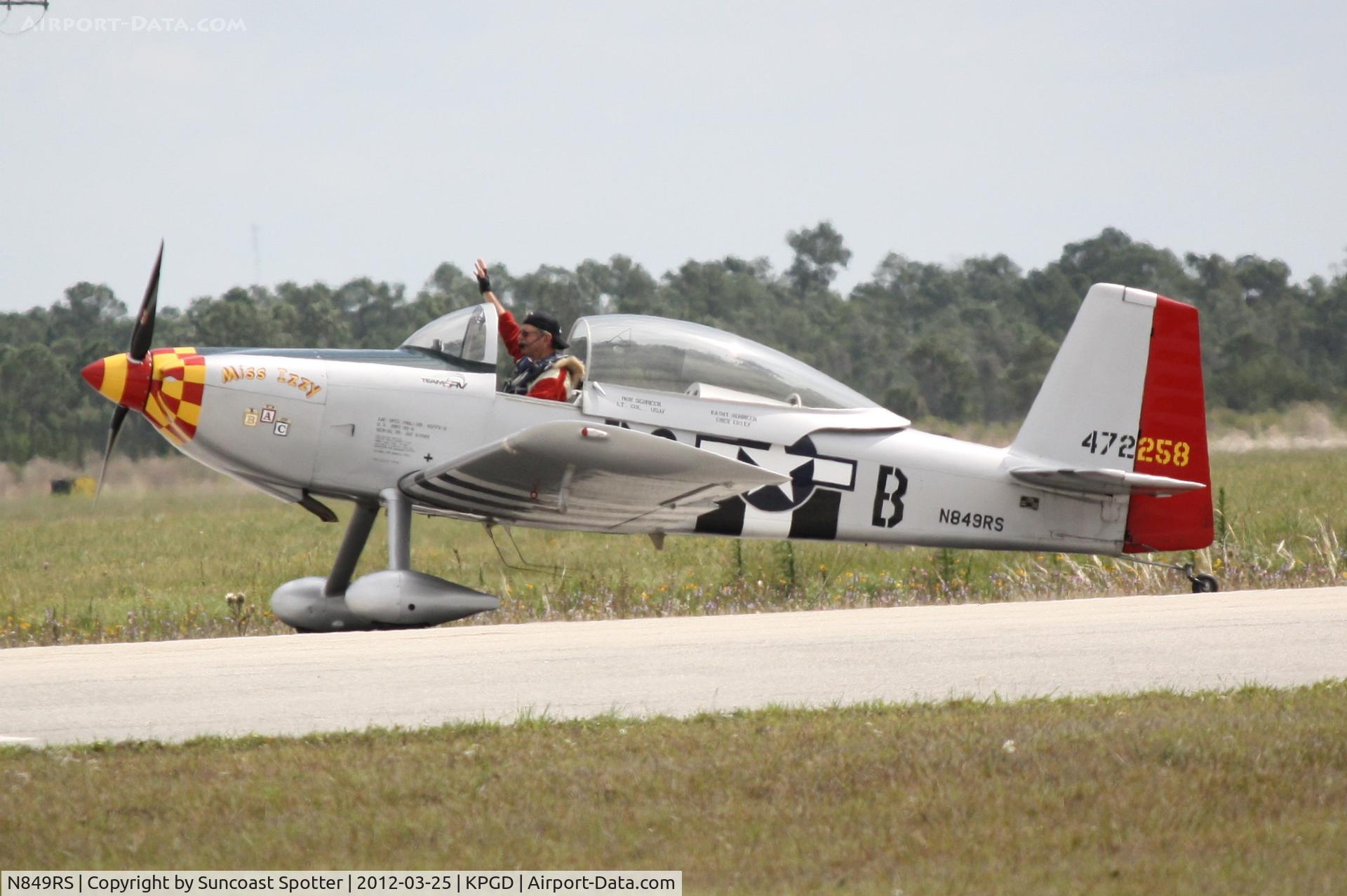 N849RS, 2006 Vans RV-8 C/N 81589, Team RV performs during the Florida International Air Show at Charlotte County Airport