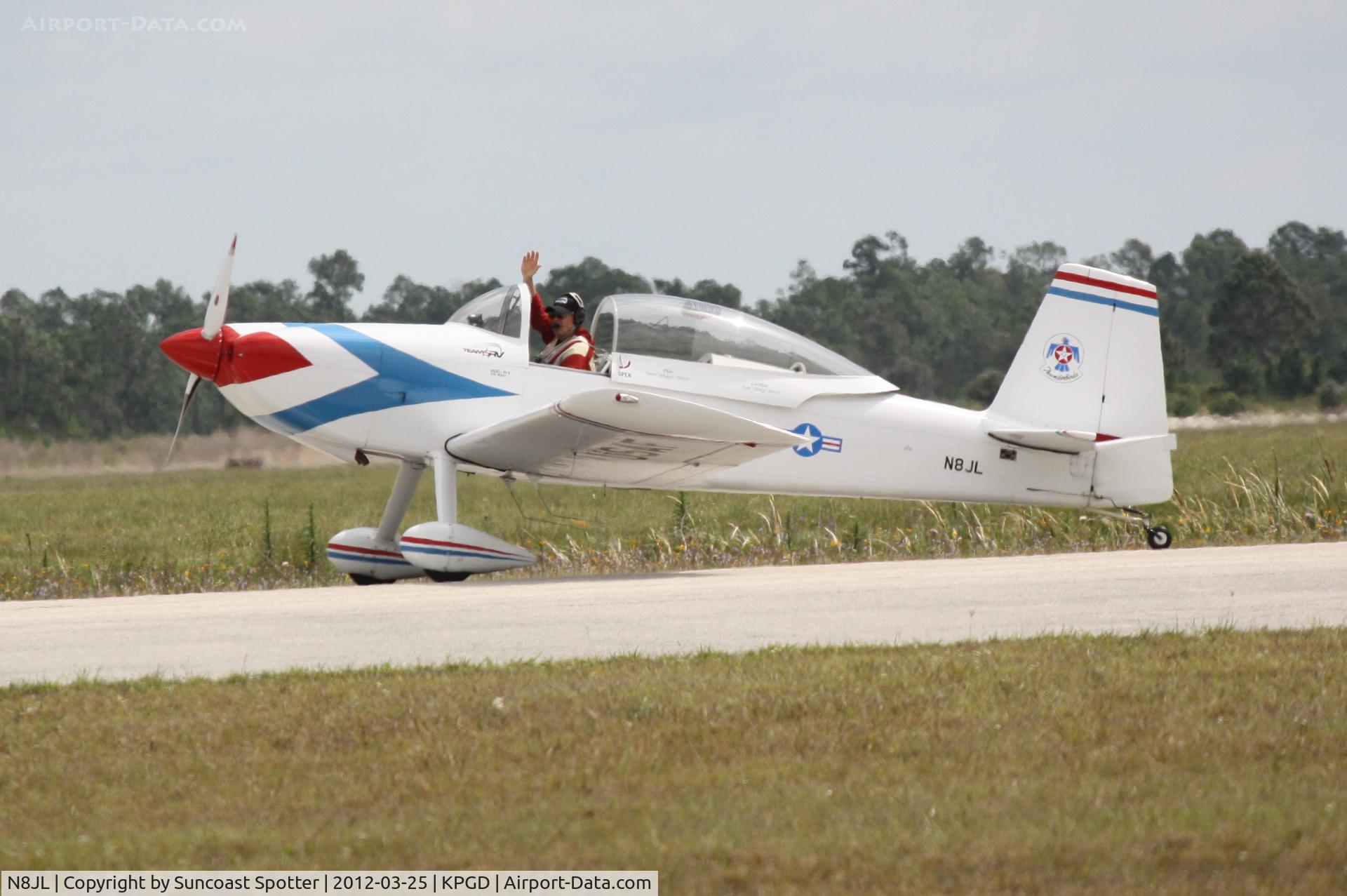 N8JL, 2001 Vans RV-8 C/N 81324, Team RV performs during the Florida International Air Show at Charlotte County Airport
