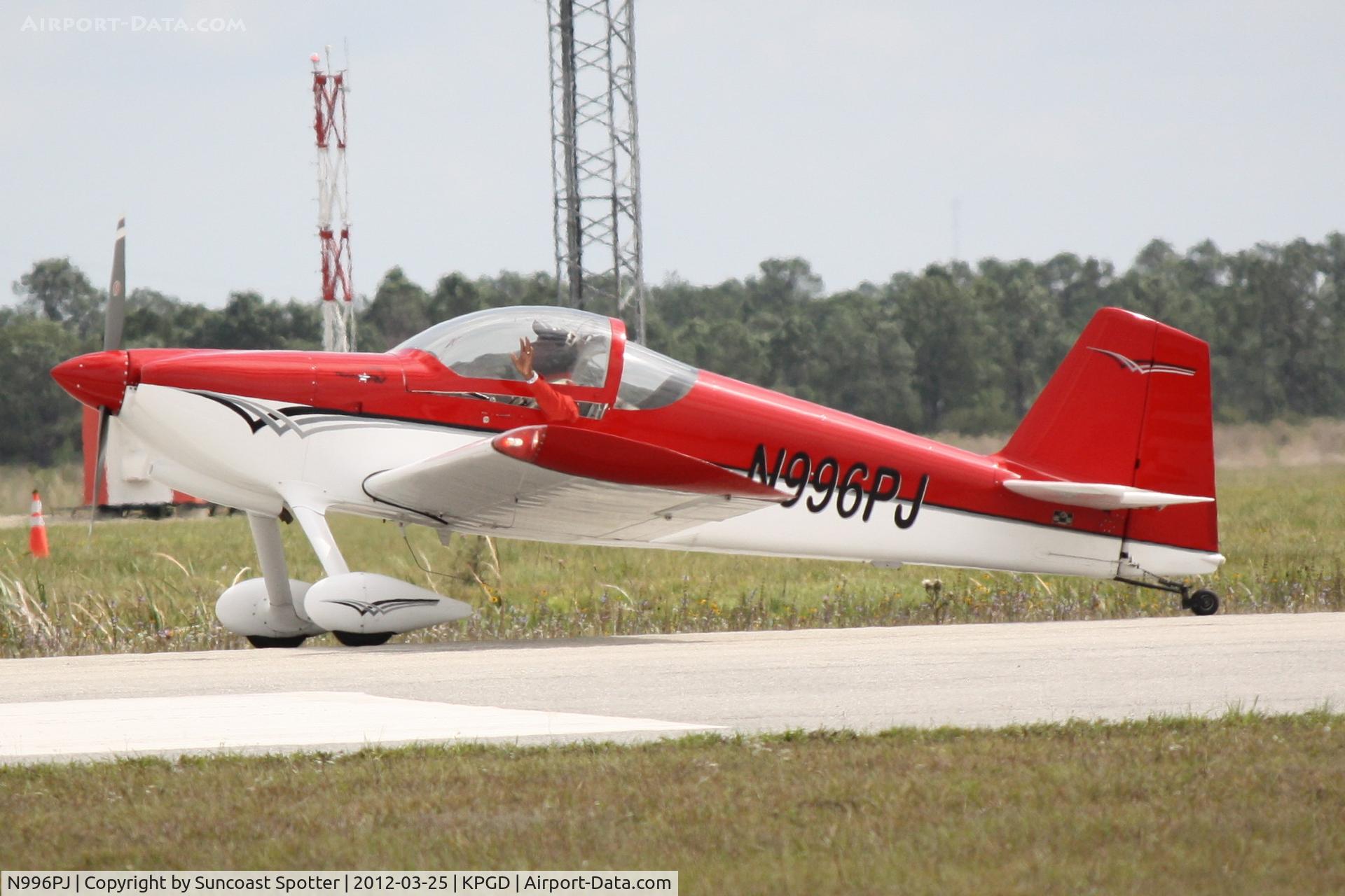 N996PJ, 2002 Vans RV-6 C/N 23456, Team RV performs during the Florida International Air Show at Charlotte County Airport