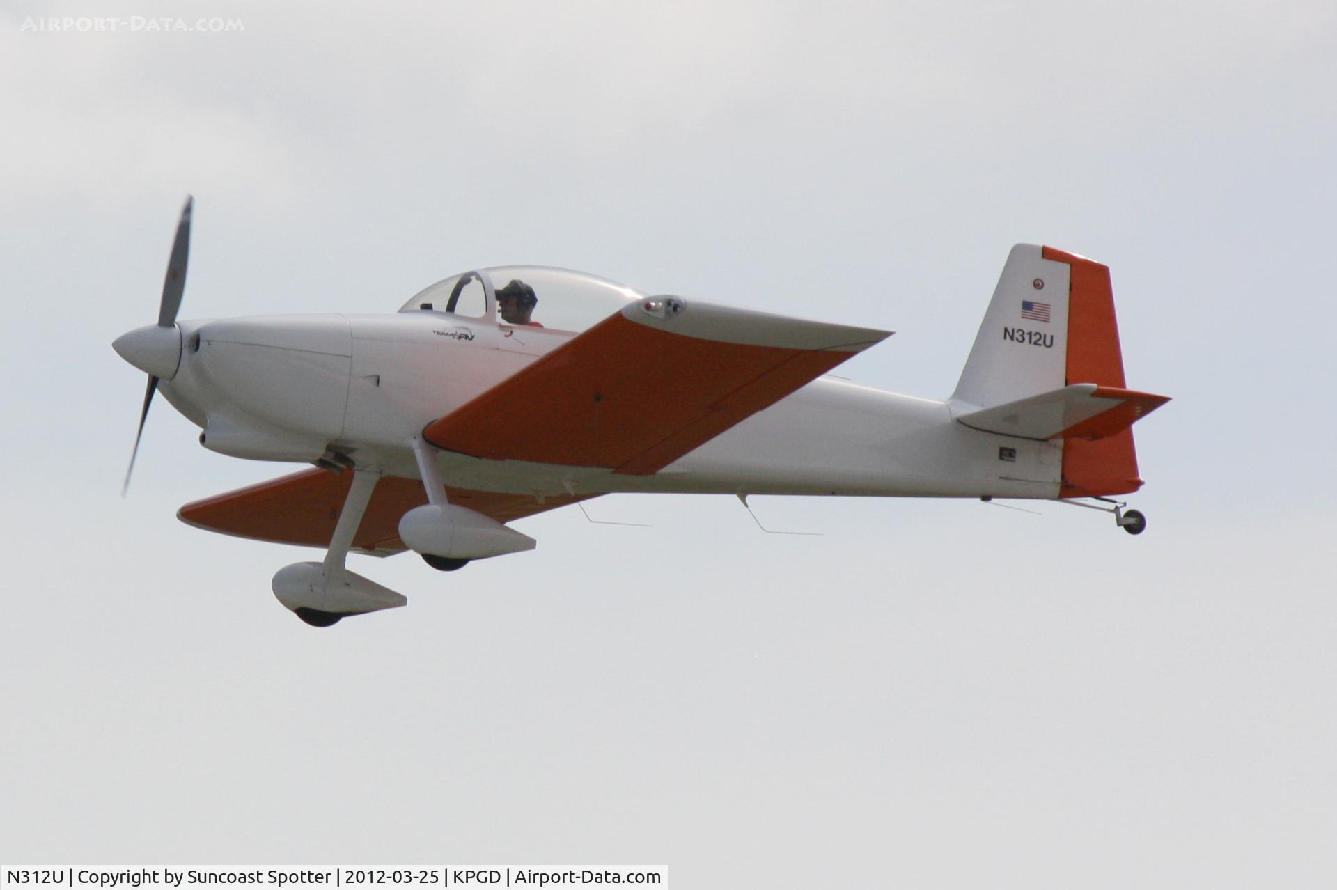 N312U, Vans RV-8 C/N 82630, Team RV performs during the Florida International Air Show at Charlotte County Airport