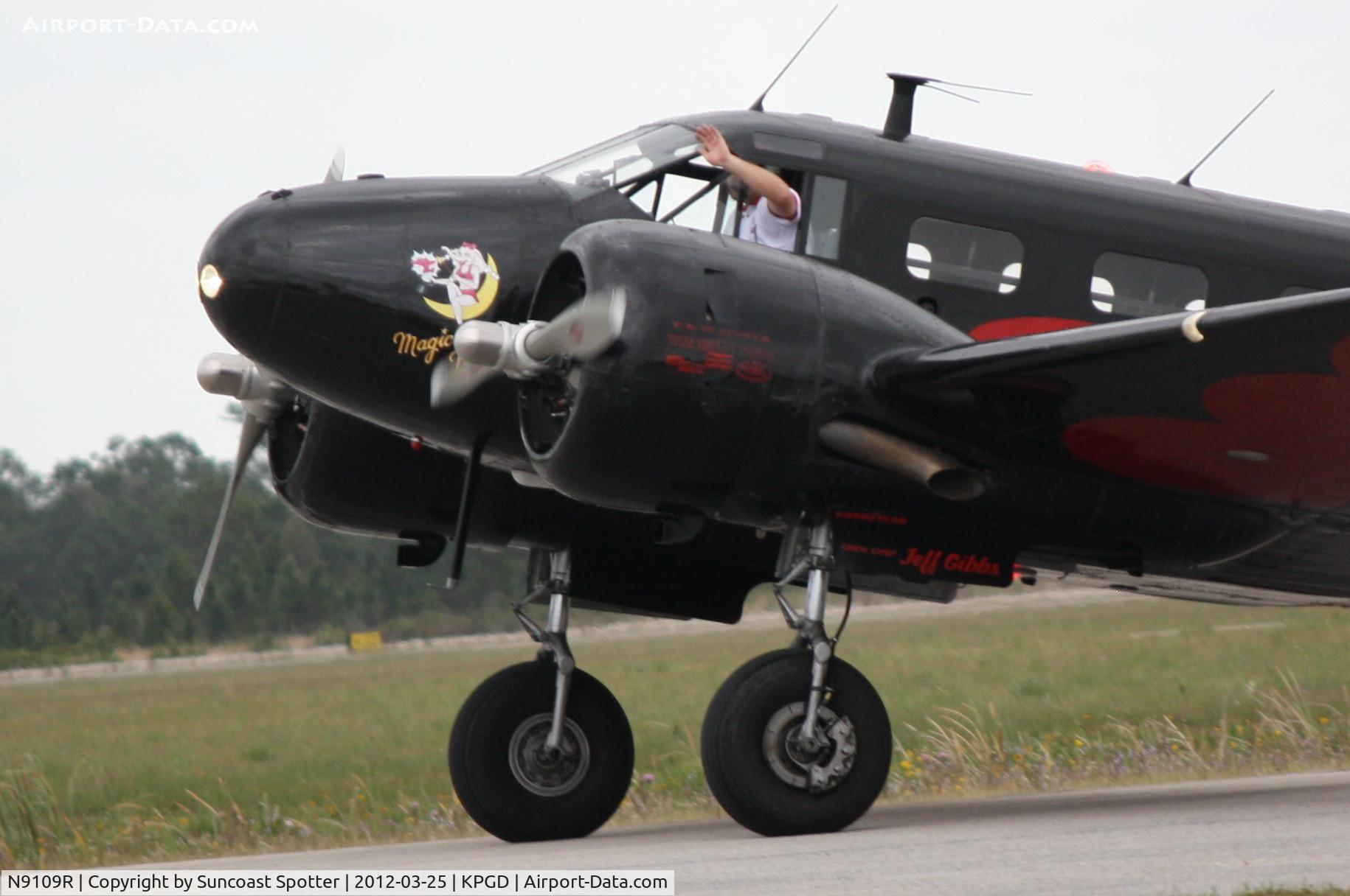 N9109R, 1943 Beech C18S (AT-7C) C/N 4383 (5676), Matt Younkin & The Twin Beech 18 performs during the Florida International Air Show