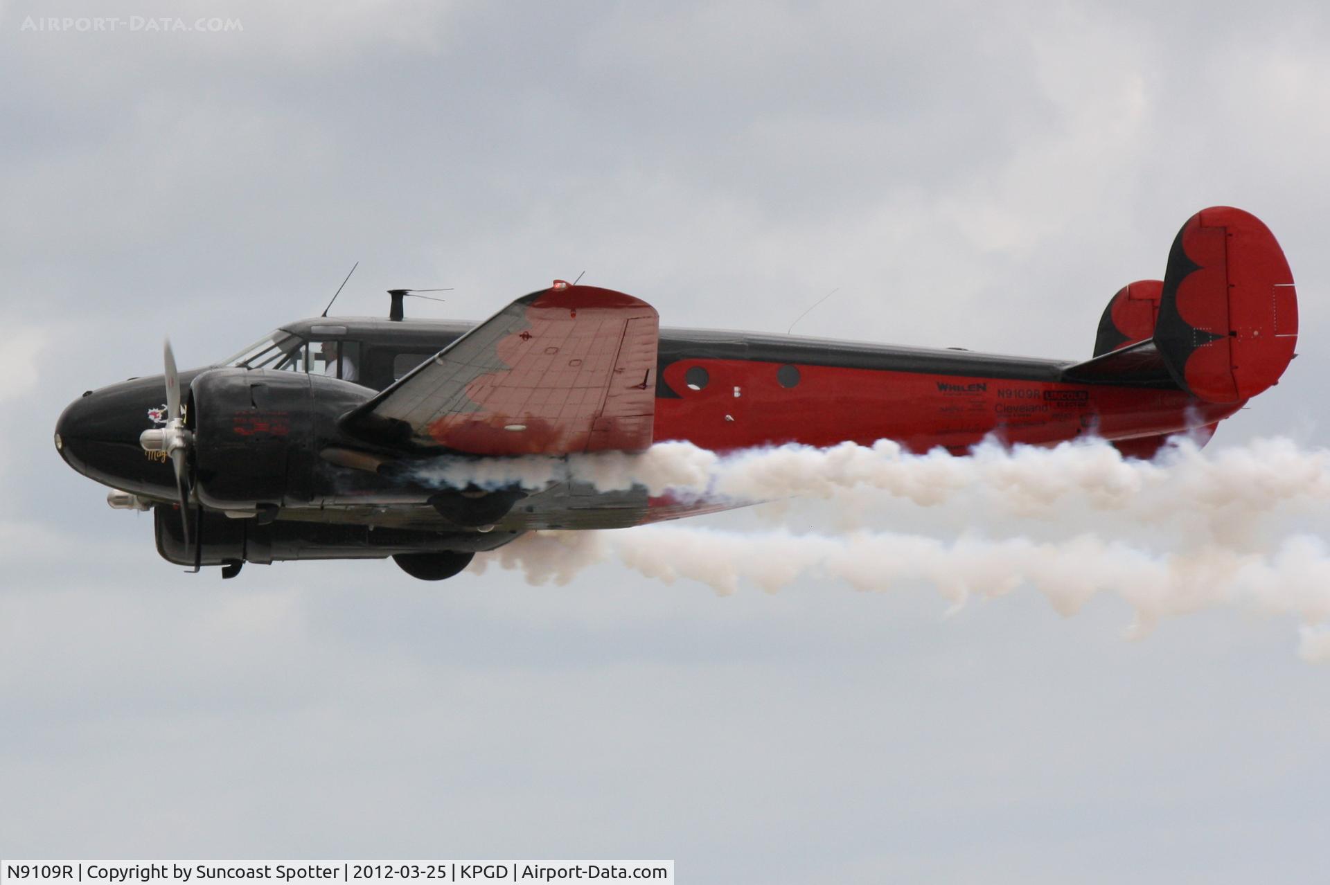 N9109R, 1943 Beech C18S (AT-7C) C/N 4383 (5676), Matt Younkin & The Twin Beech 18 performs during the Florida International Air Show