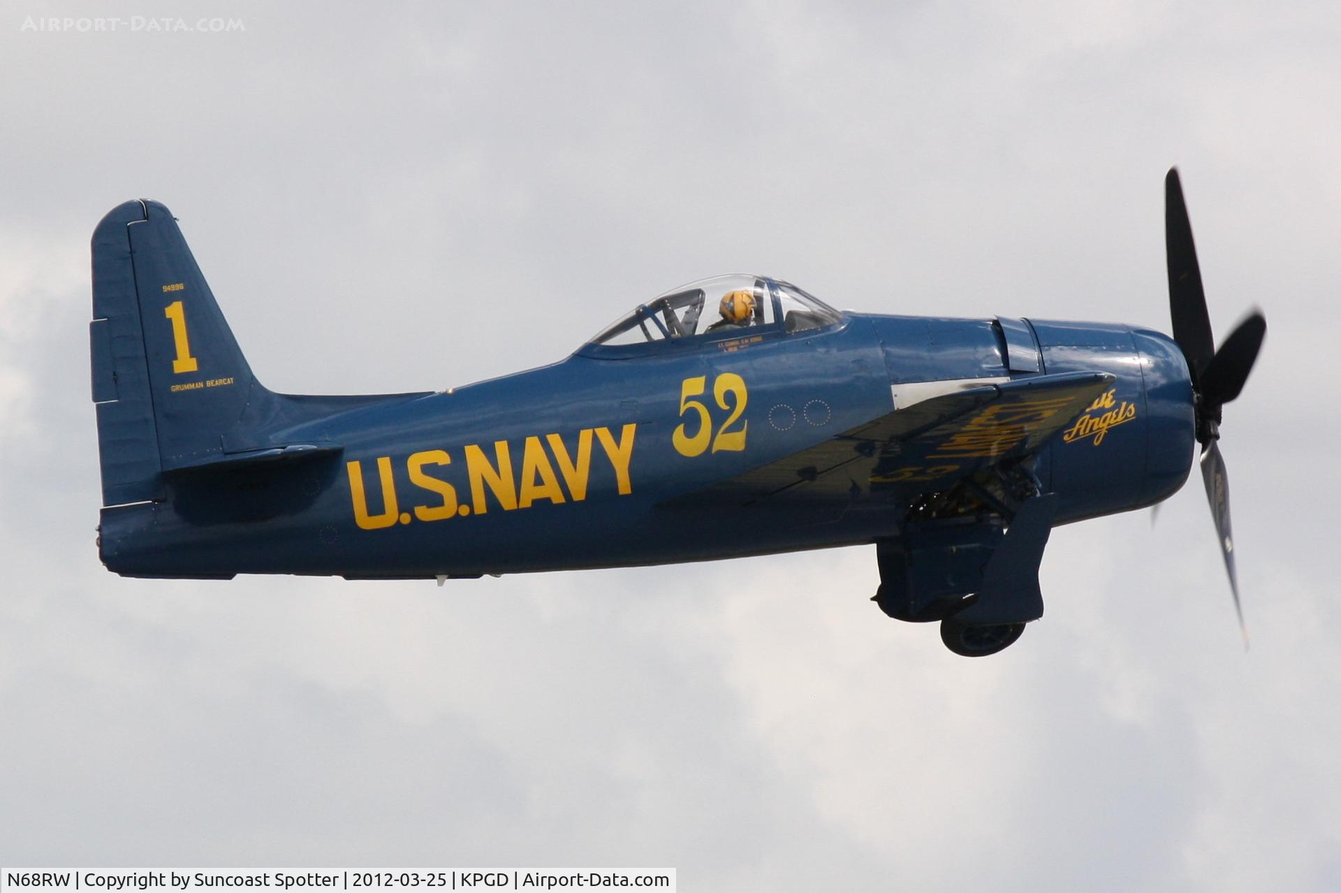 N68RW, 1947 Grumman F8F-2 (G58) Bearcat C/N D.1162, F8F Bearcat performs during the Florida International Air Show