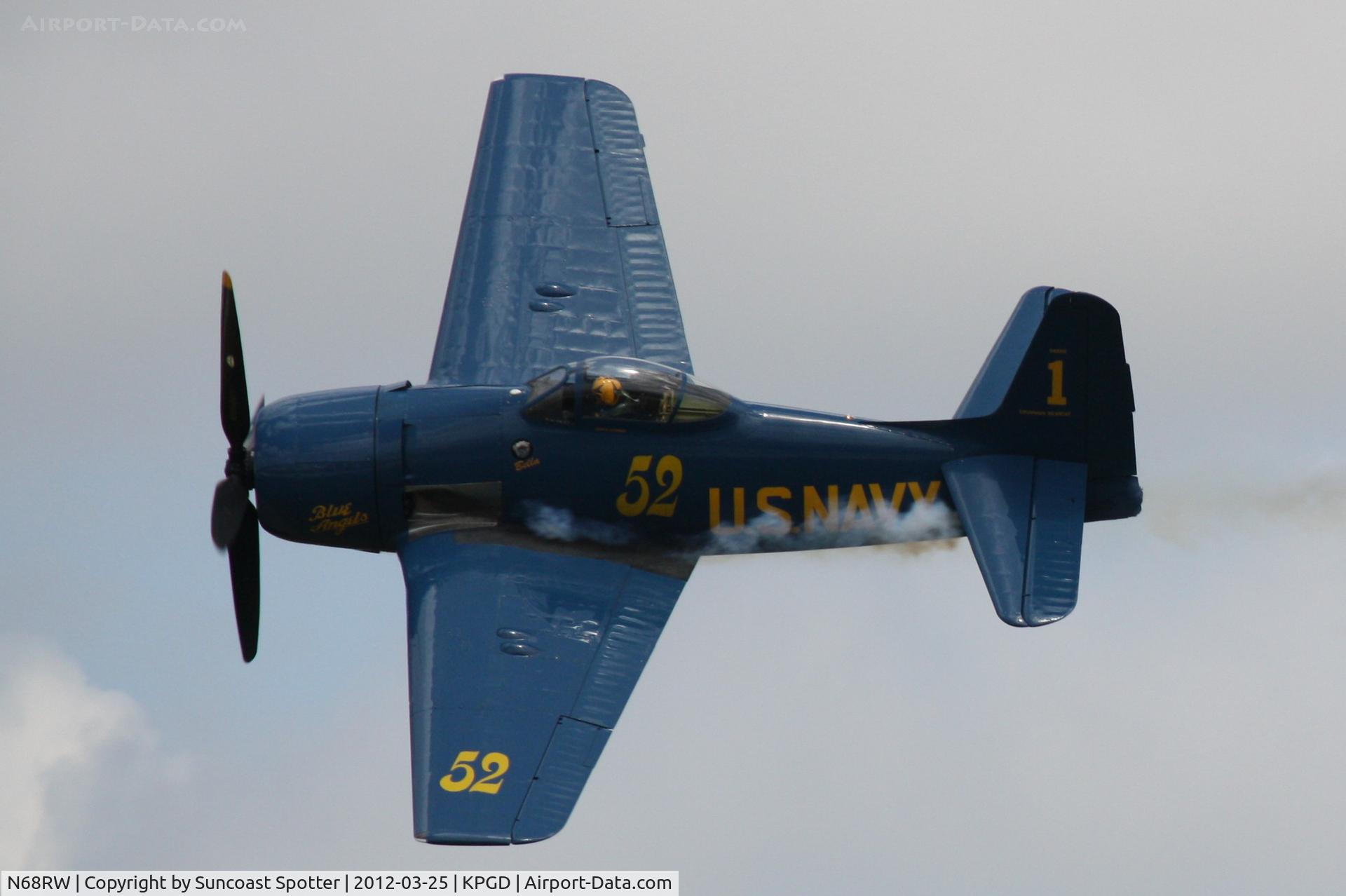 N68RW, 1947 Grumman F8F-2 (G58) Bearcat C/N D.1162, F8F Bearcat performs during the Florida International Air Show