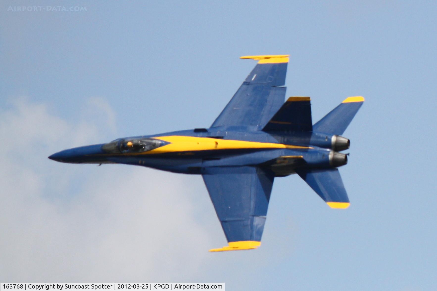 163768, 1989 McDonnell Douglas F/A-18C Hornet C/N 0848/C125, Blue Angels 5 performs during the Florida International Airport 