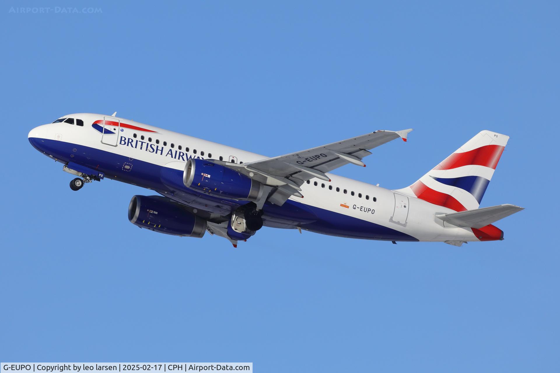 G-EUPO, 2000 Airbus A319-131 C/N 1279, Copenhagen 17.2.2025