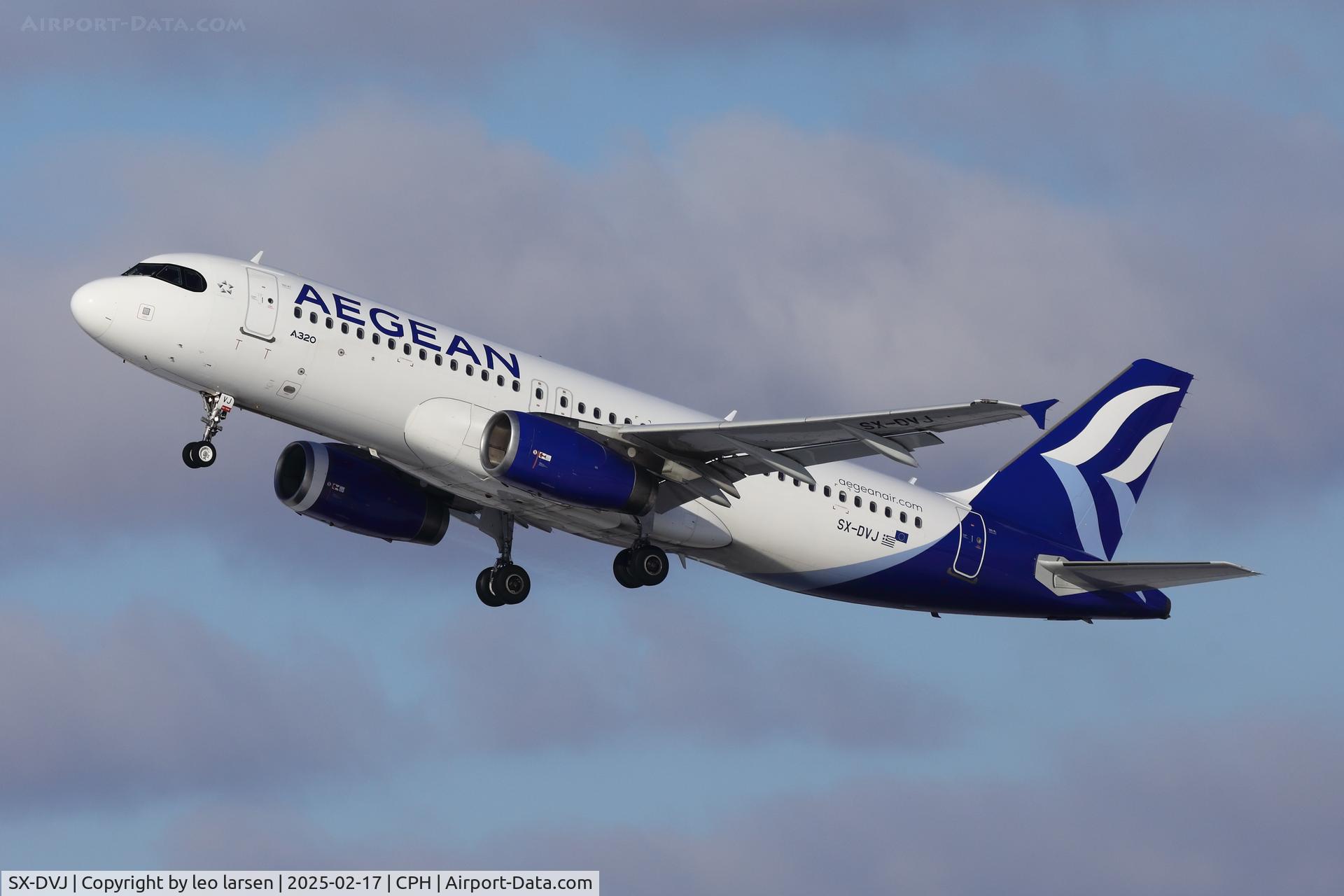 SX-DVJ, 2007 Airbus A320-232 C/N 3365, Copenhagen 17.2.2025