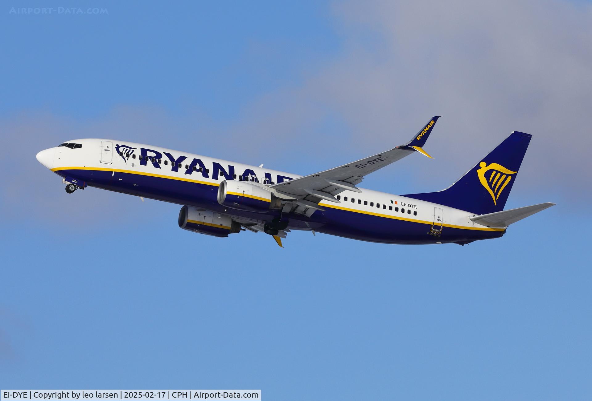 EI-DYE, 2008 Boeing 737-8AS C/N 36568, Copenhagen 17.2.2025