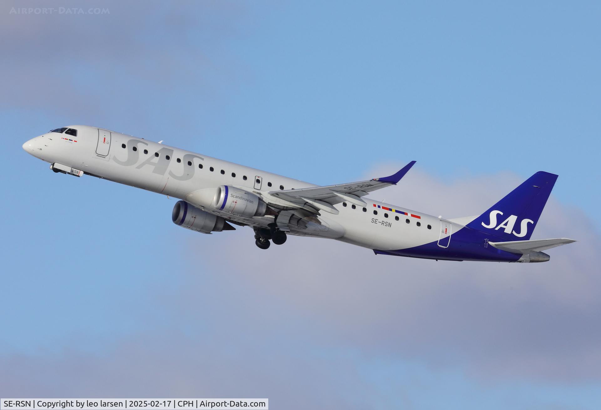 SE-RSN, 2007 Embraer 195LR (ERJ-190-200LR) C/N 19000155, Copenhagen 17.2.2025