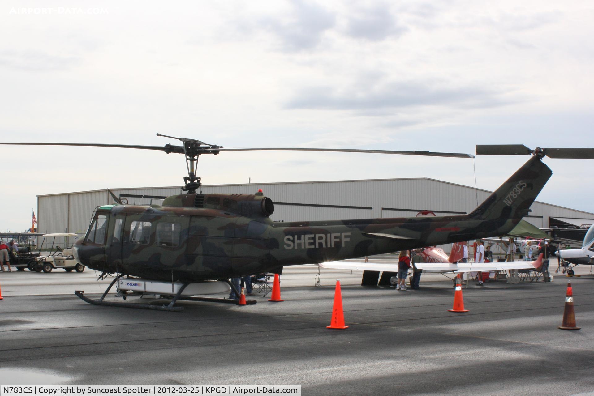 N783CS, Bell UH-1H Iroquois C/N 73-21783, Charlotte County Sheriff's Office Bell UH-1 Iroquois on display at the Florida International Air Show