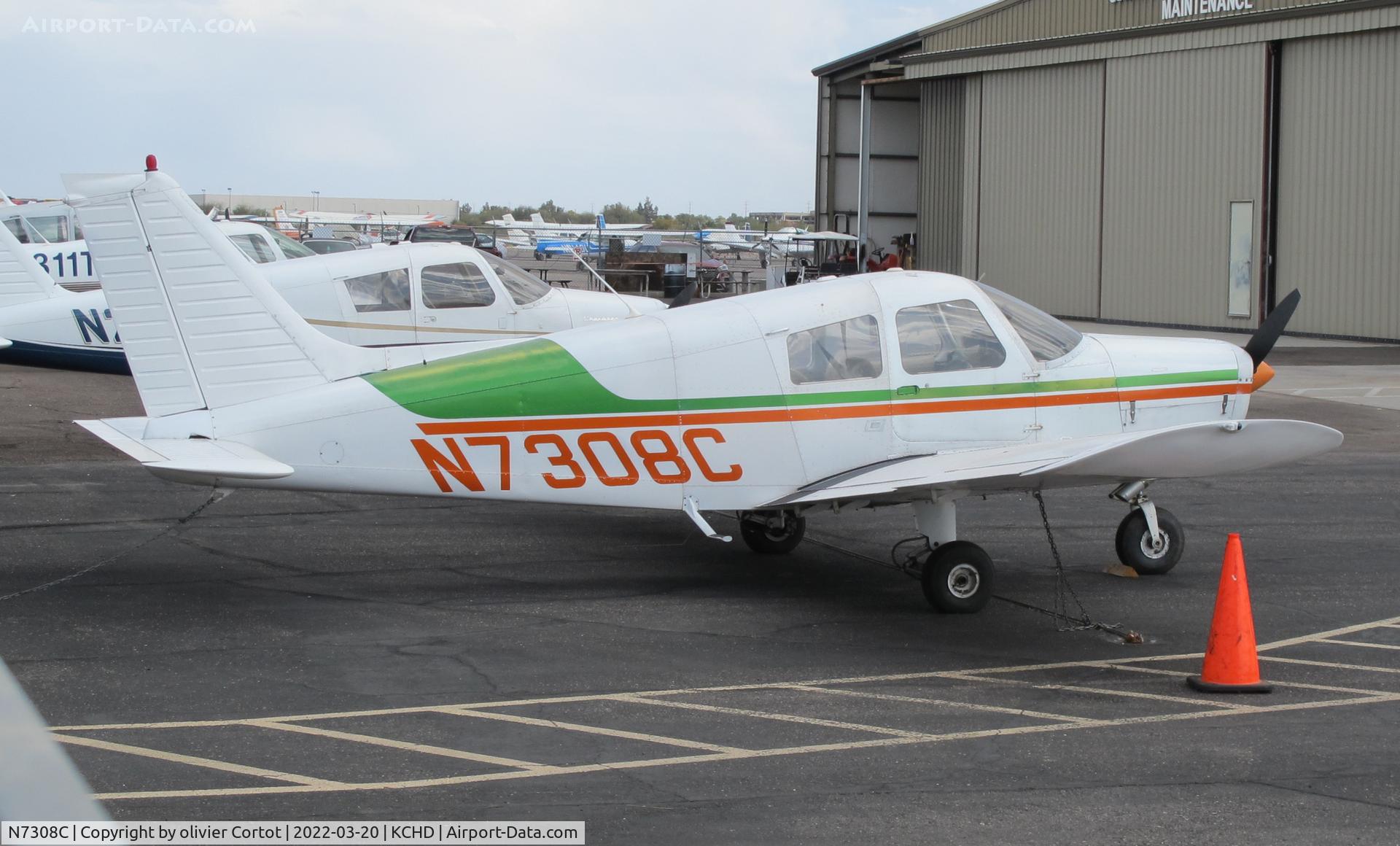 N7308C, 1975 Piper PA-28-140 C/N 28-7625075, march 2022