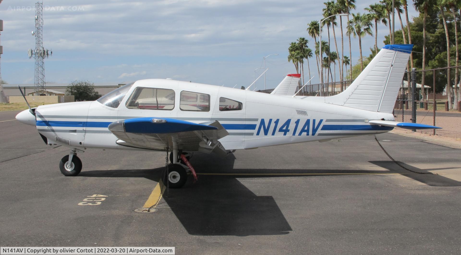 N141AV, 1984 Piper PA-28-181 C/N 28-8490107, Falcon field AZ