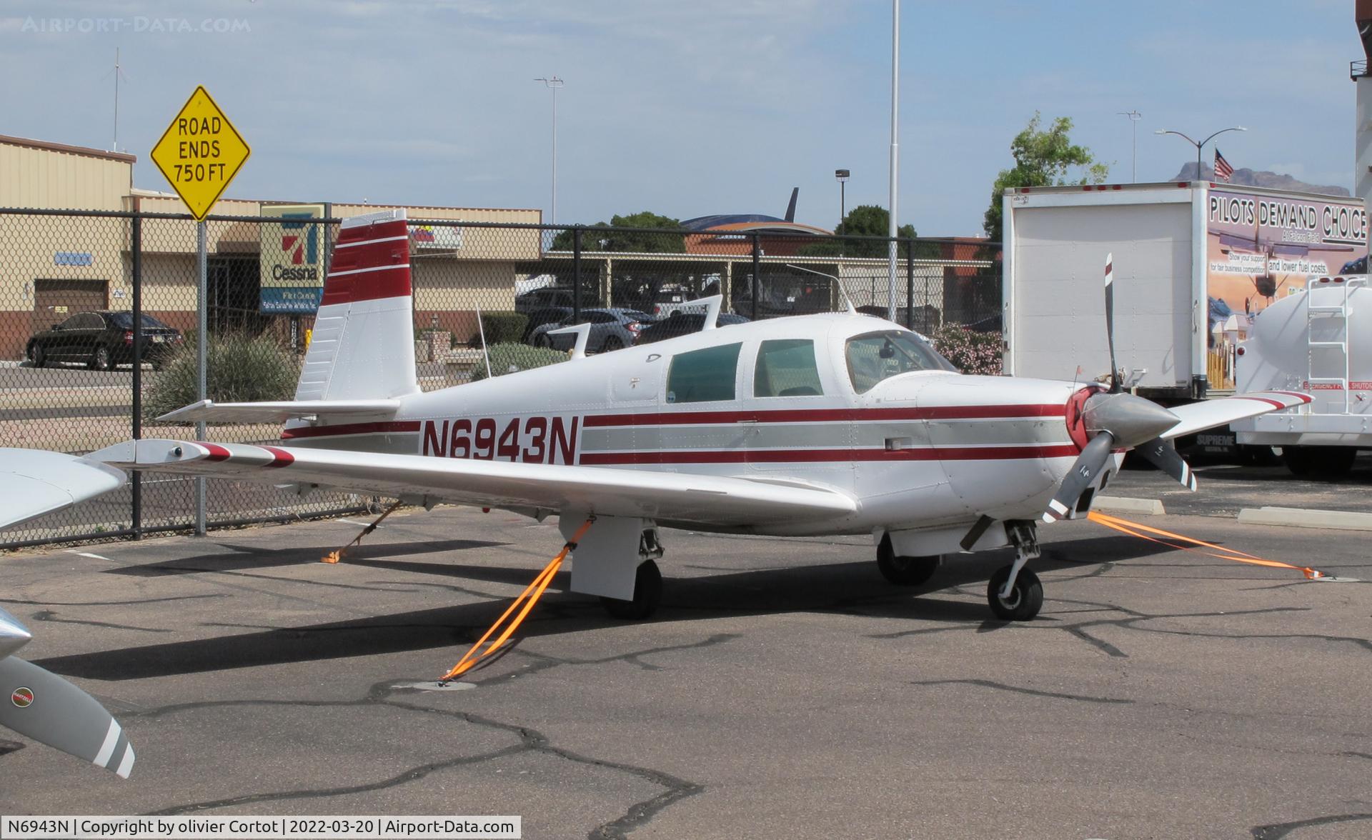 N6943N, 1968 Mooney M20C Ranger C/N 680192, Falcon field AZ