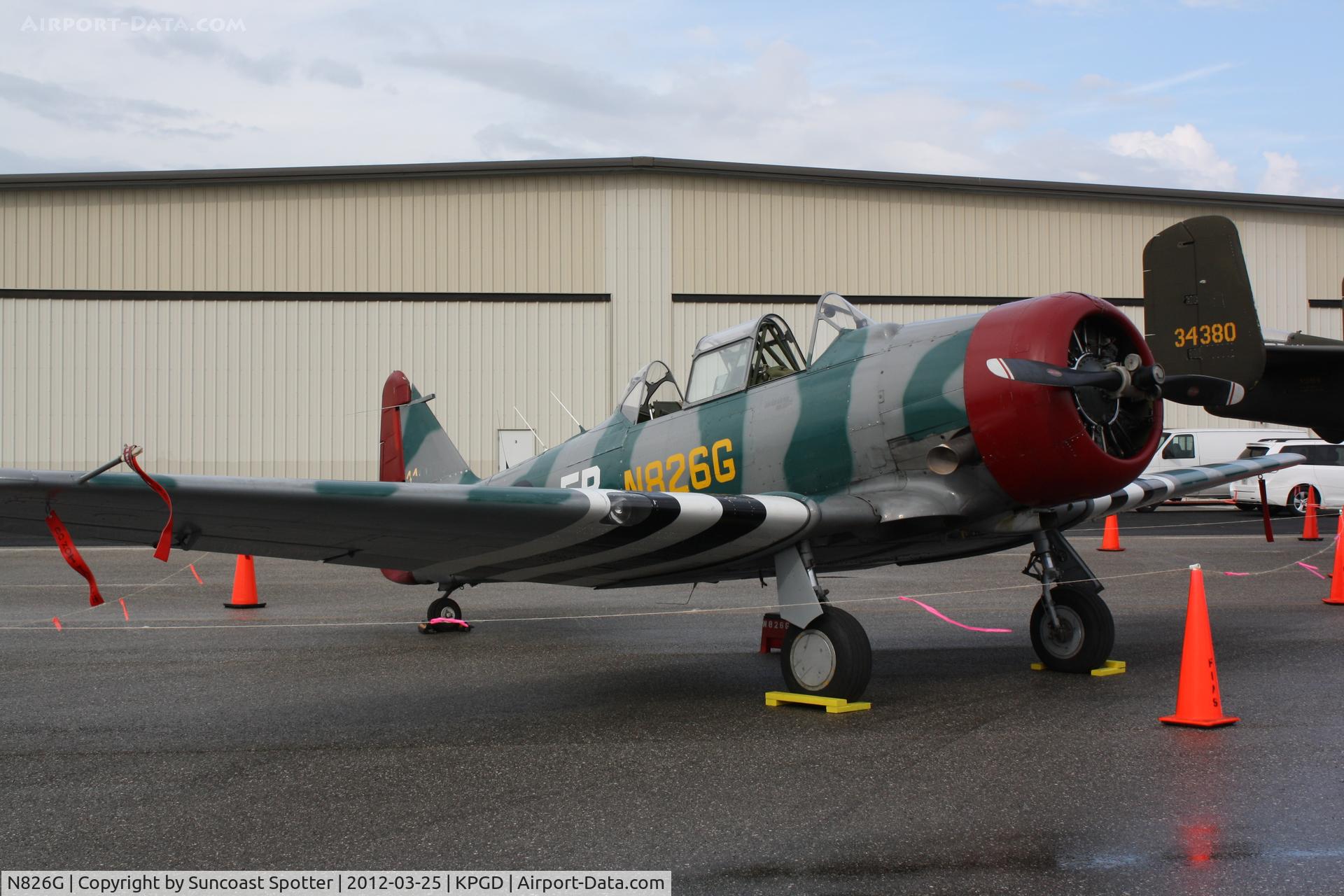 N826G, 1952 North American AT-6G Texan C/N SA 075, North American AT-6 on static display at the Florida International Air Show