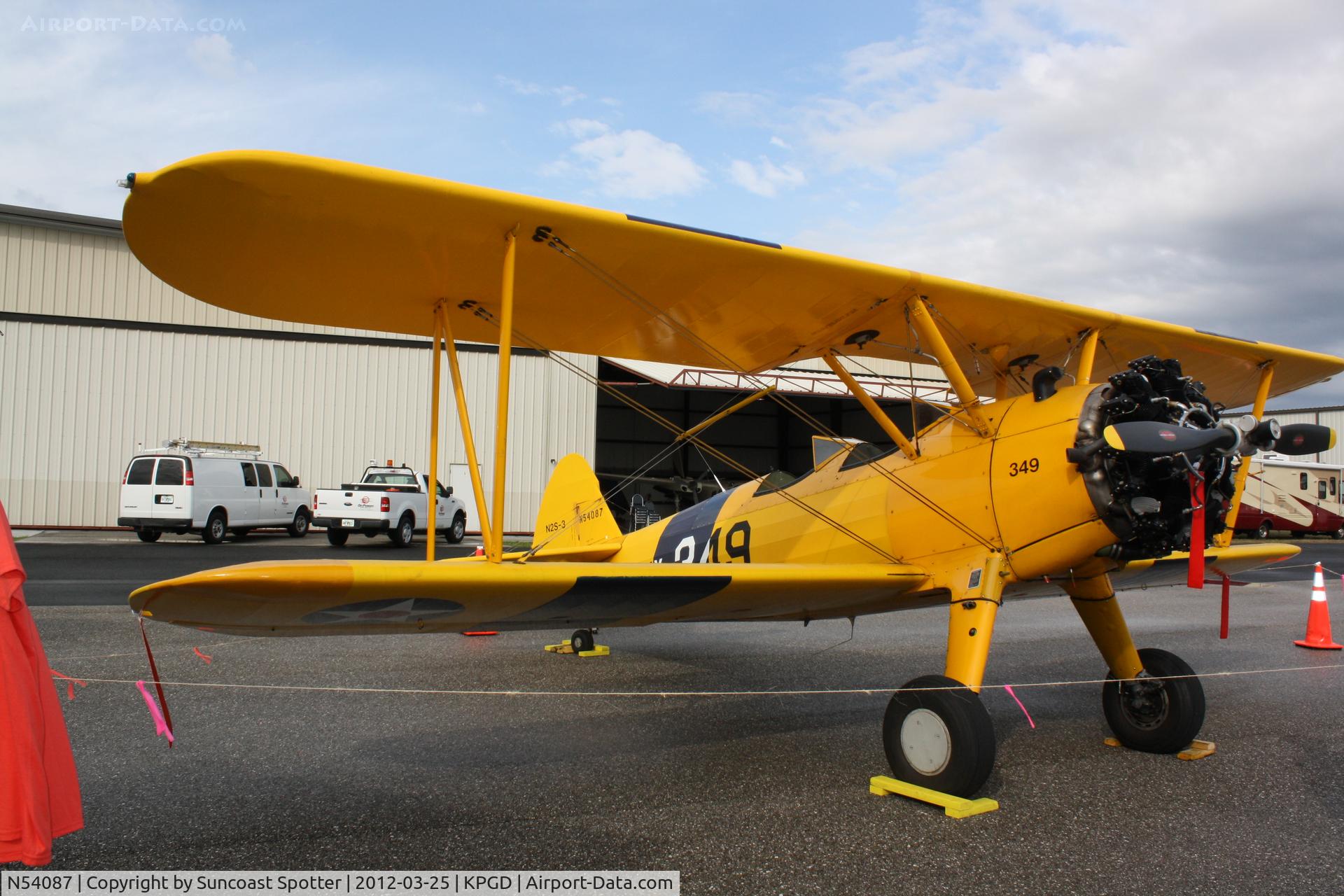 N54087, Boeing E75 C/N 75-1148, Boeing E75 Stearman on static display at the Florida International Air Show