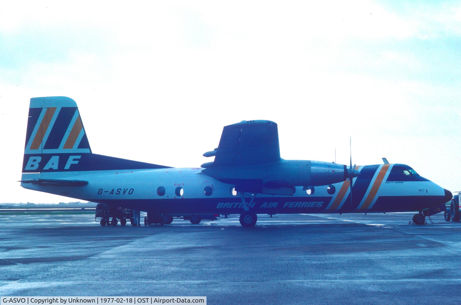 G-ASVO, 1964 Handley Page HPR-7 Herald 214 C/N 185, Ostende 18.2.1977