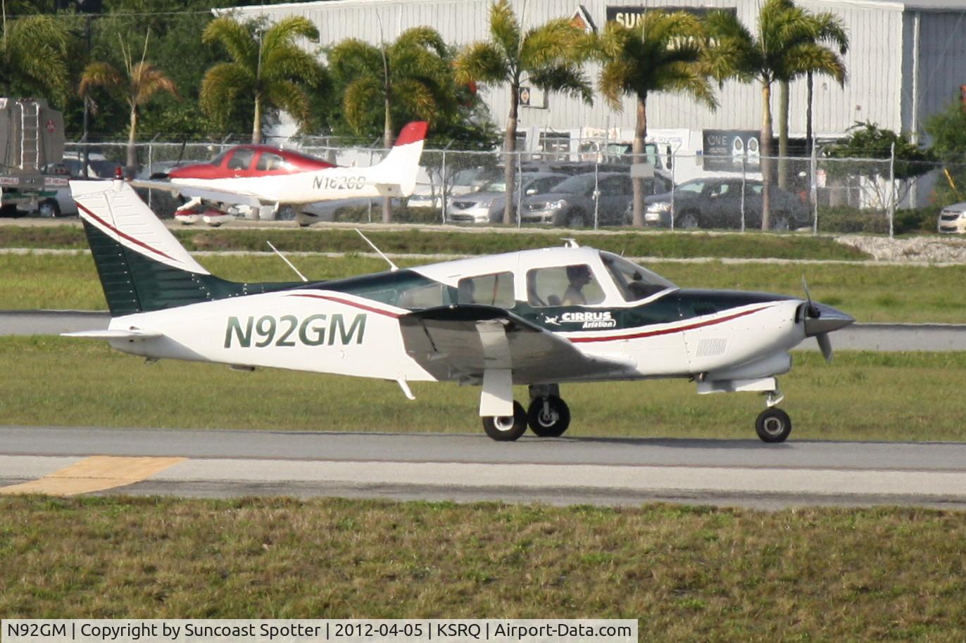 N92GM, 1978 Piper PA-28R-201T Cherokee Arrow III C/N 28R-7803263, N92GM taxis for departure at Sarasota-Bradenton International Airport