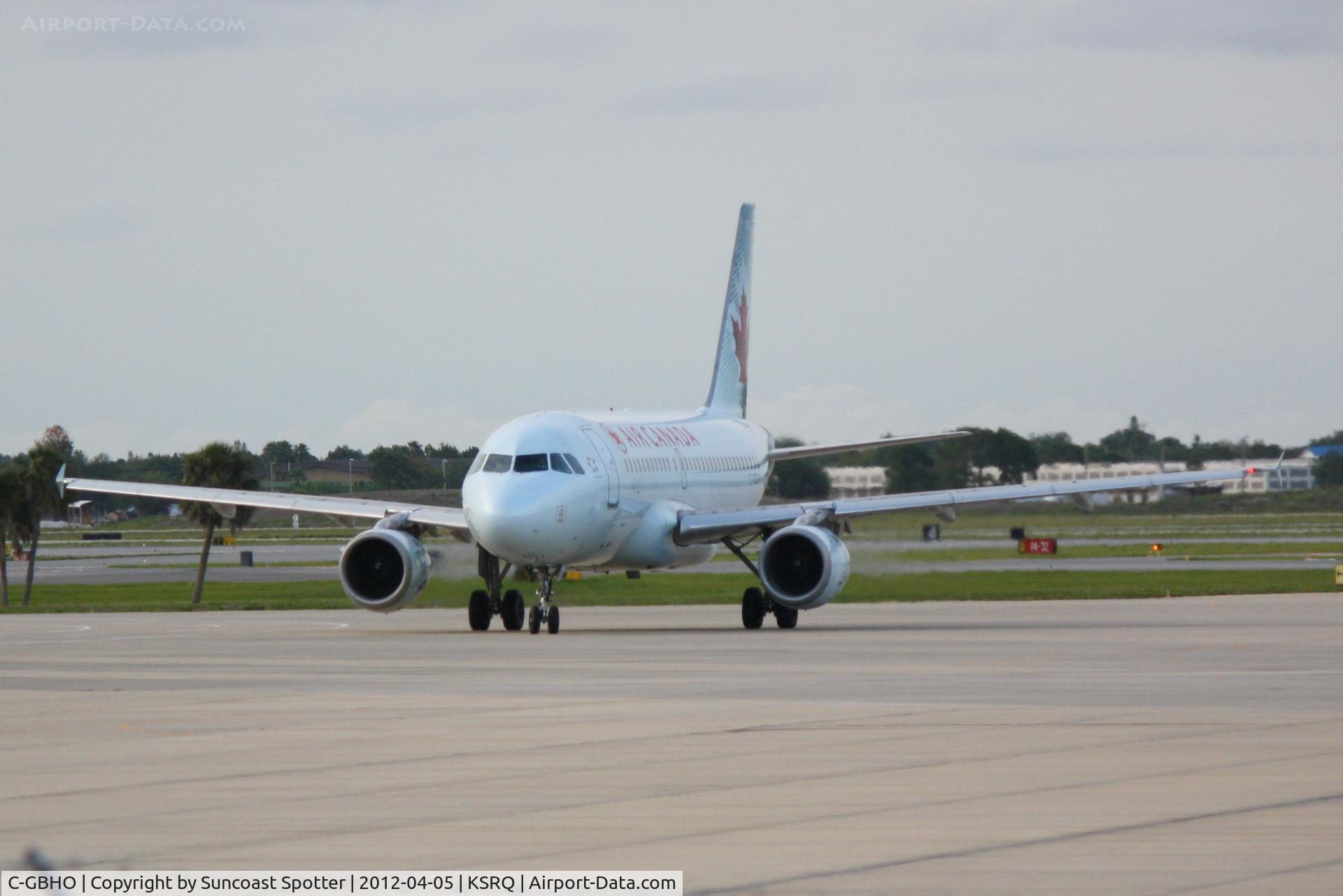 C-GBHO, 1998 Airbus A319-114 C/N 779, Air Canada Flight 1229 prepares for flight at Sarasota-Bradenton International Airport