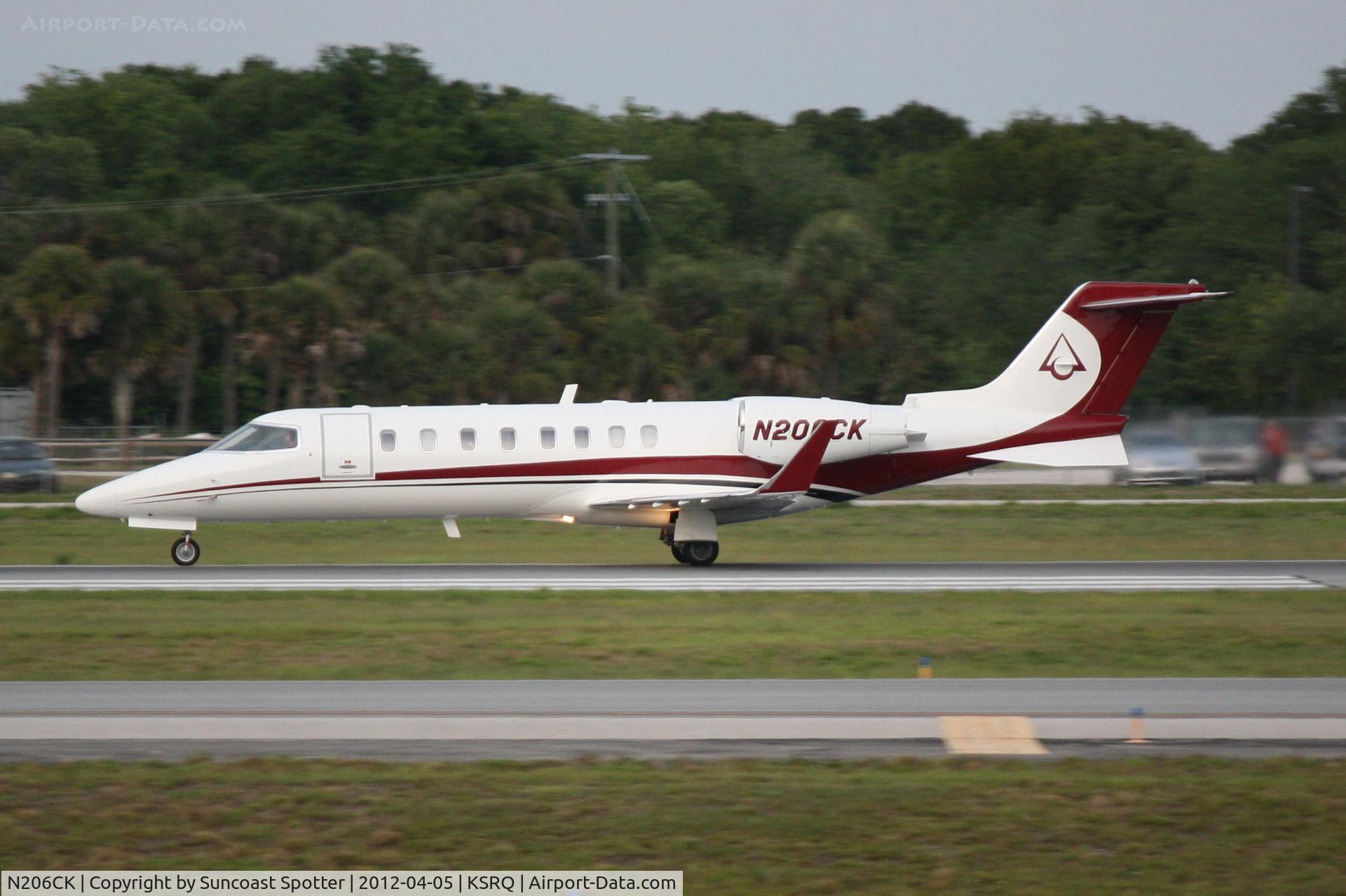 N206CK, 1999 Learjet 45 C/N 047, N206CK departs Runway 32 at Sarasota-Bradenton International Airport enroute to Palm Beach