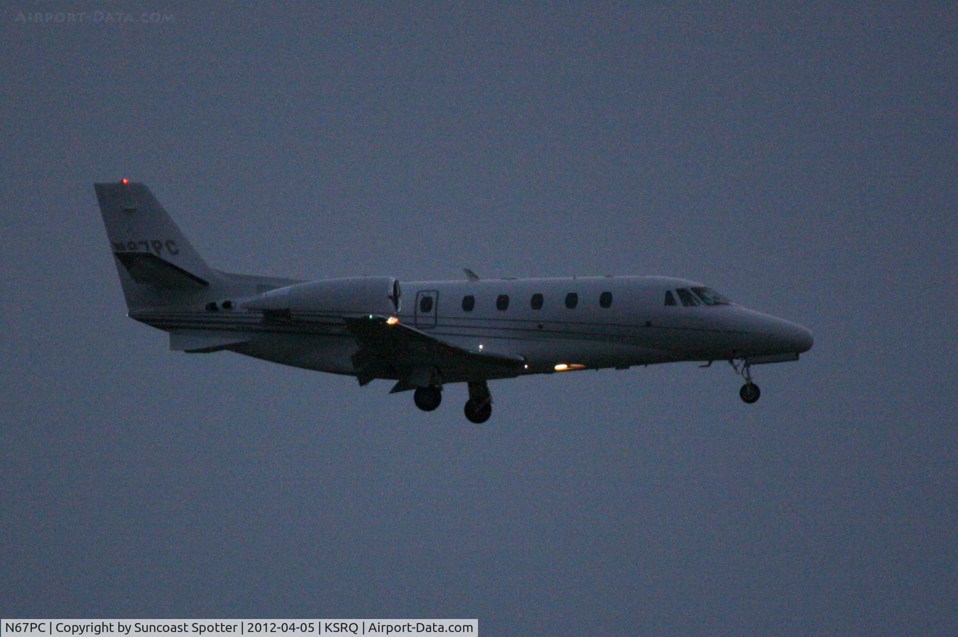 N67PC, 2018 Cessna 680A Citation Latitude C/N 680A0088, N67PC on approach to Runway 32 at Sarasota-Bradenton International Airport