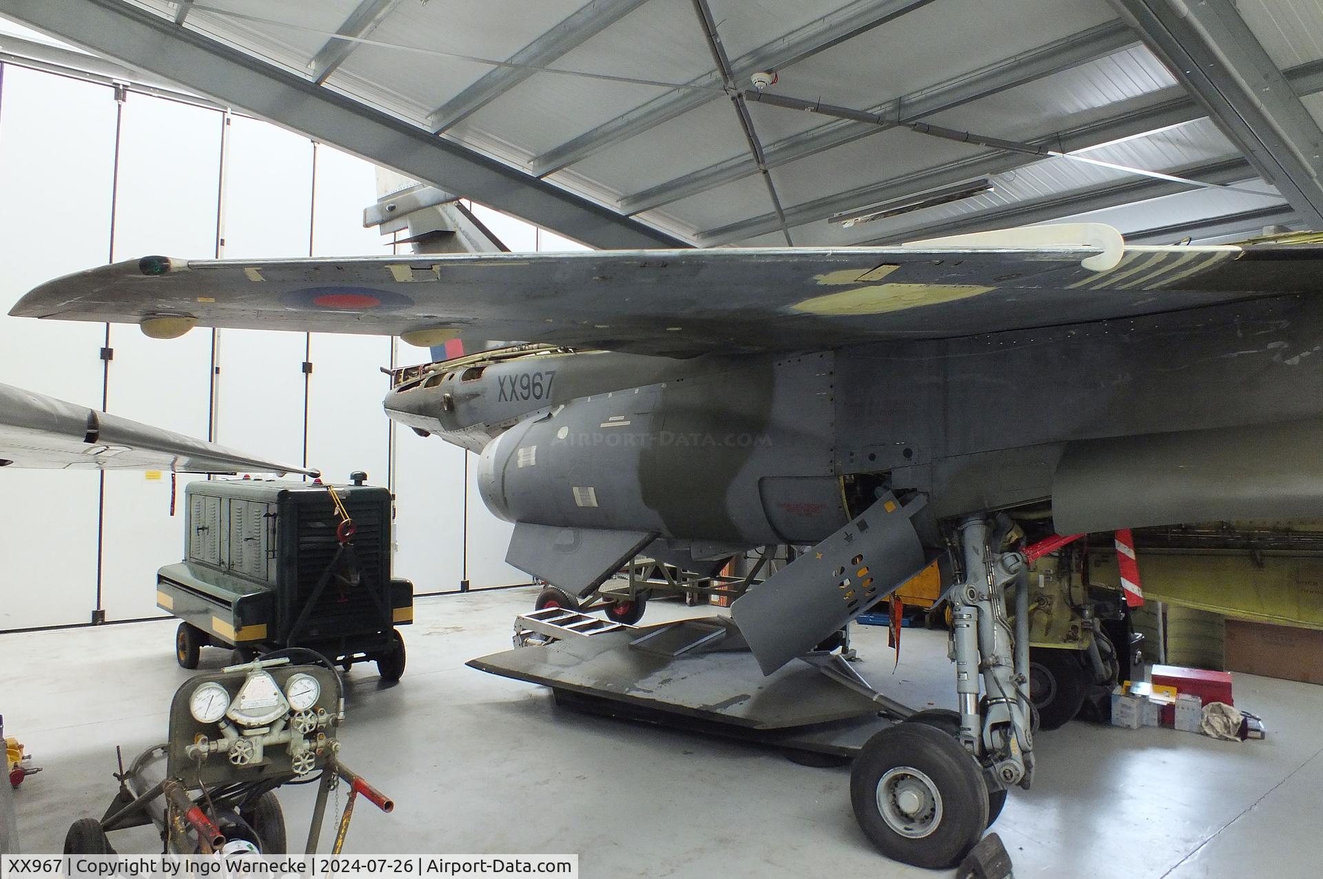 XX967, 1975 Sepecat Jaguar GR.1 C/N S.89, SEPECAT Jaguar GR1 being restored at the Gatwick Aviation Museum, Charlwood